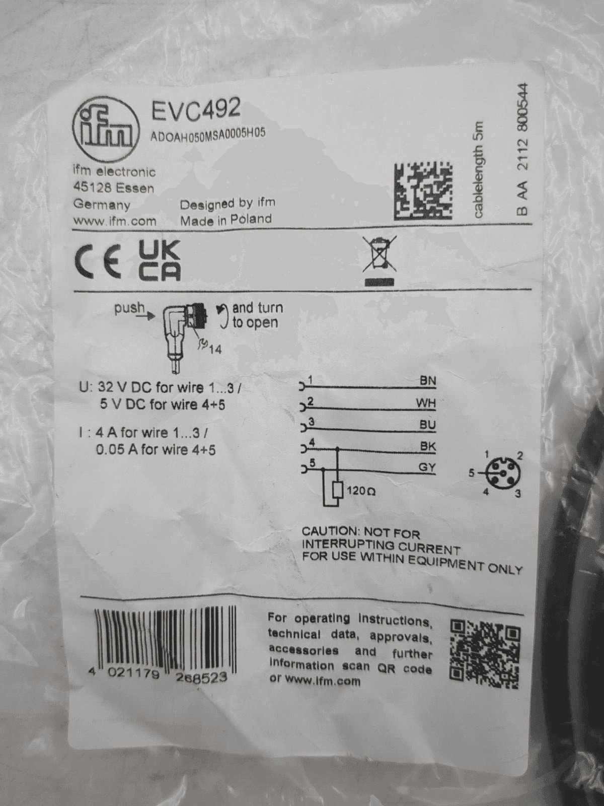 IFM ADOAH050MSA0005H05-EVC492 PLC — image 1 of 5