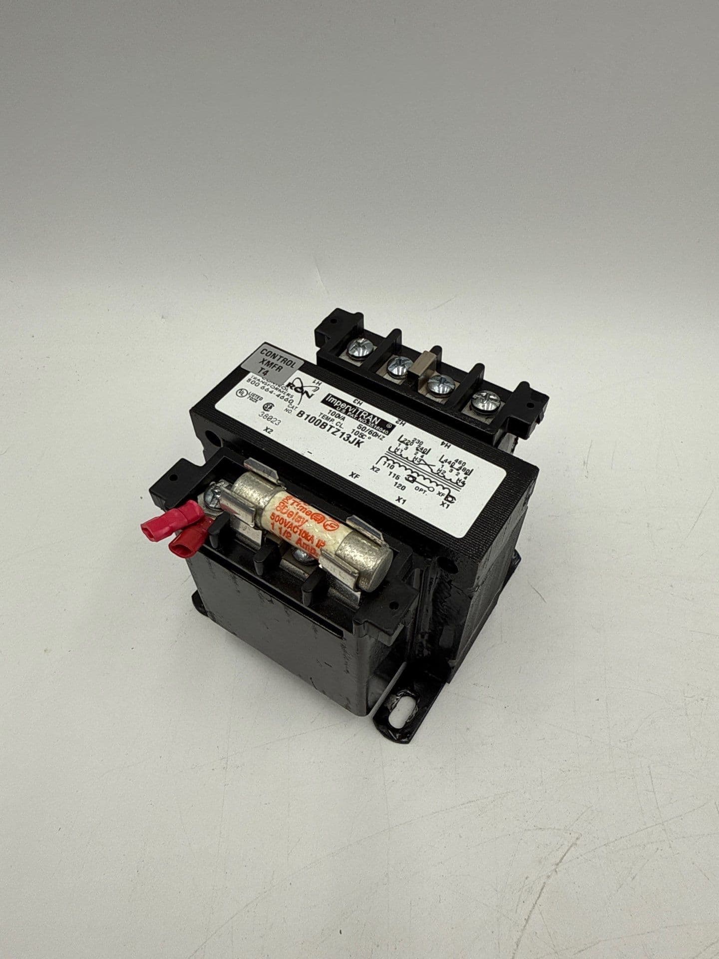 Micron B100BTZ13JK Control Transformer 100VA 1PH Pri 240x480V Sec 120V – image 1