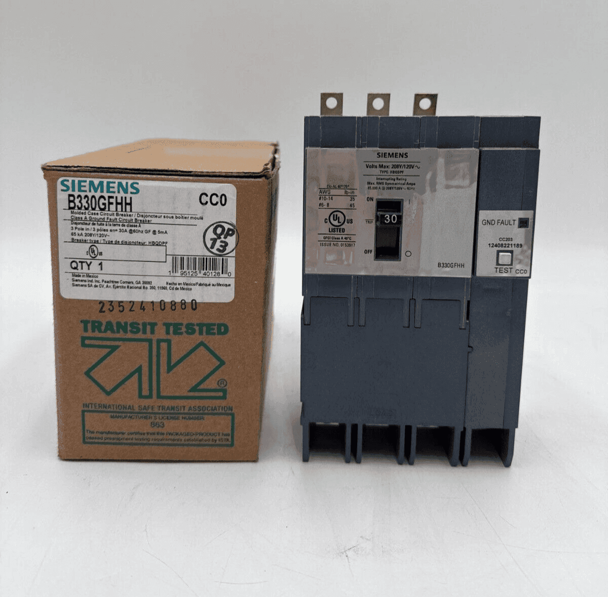 Siemens B330GFHH Circuit Breaker — image 1 of 8