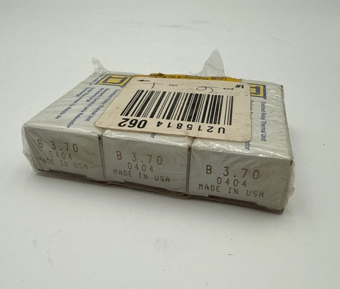 3PC Lot Square D B3.70 Thermal Overload Relay Heater Element Unit B370 2.51-3.3A – image 1