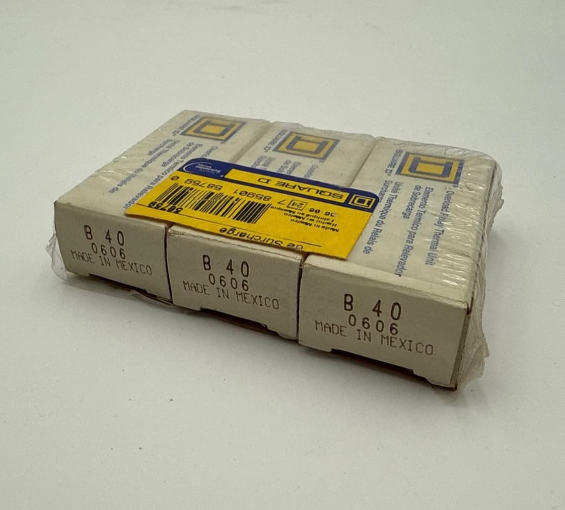 3PC Lot Square D B.40 Thermal Overload Relay Heater Element Unit B40 New – image 1