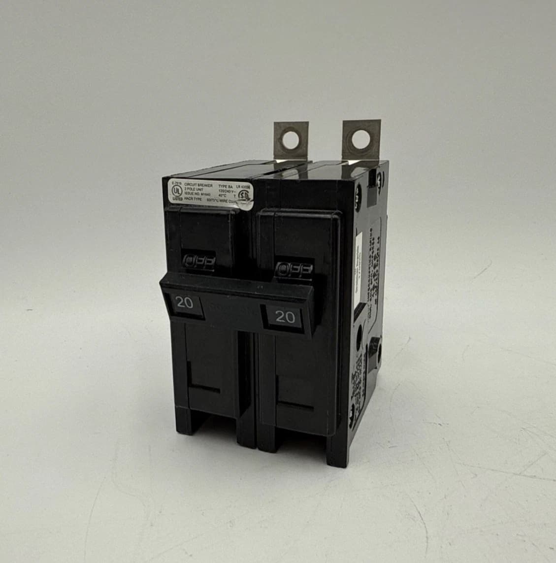 Cutler Hammer BAB2020H Bolt On Circuit Breaker 20A 2P 120/240V BAB2020 BA220 – image 1