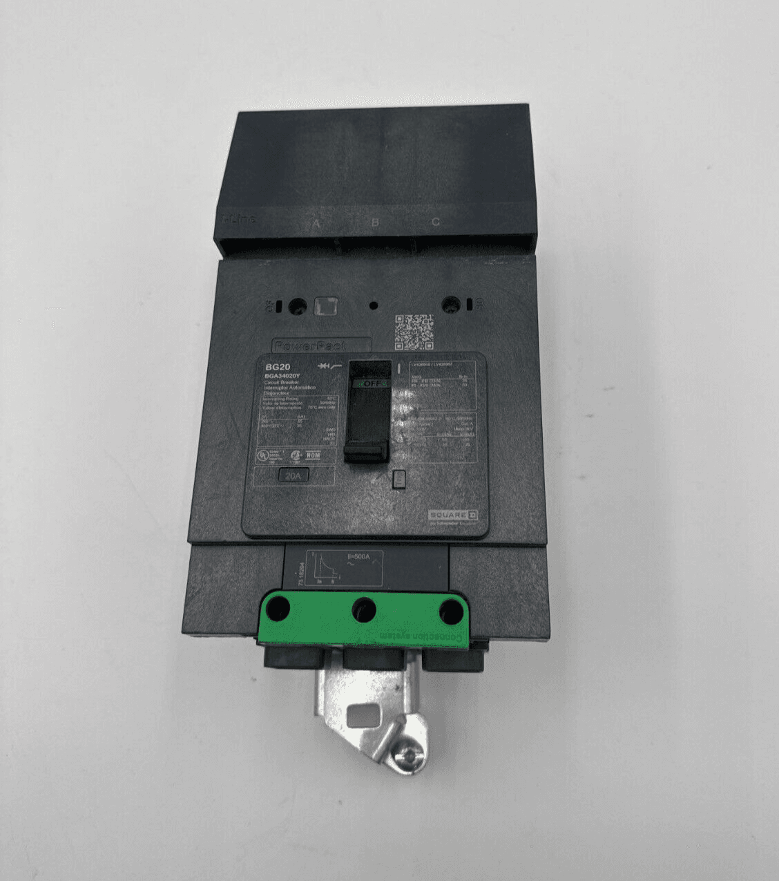 Square D BGA34020Y I-Line Circuit Breaker 20A 3P 480V BGA 20 Amp 3 Pole
