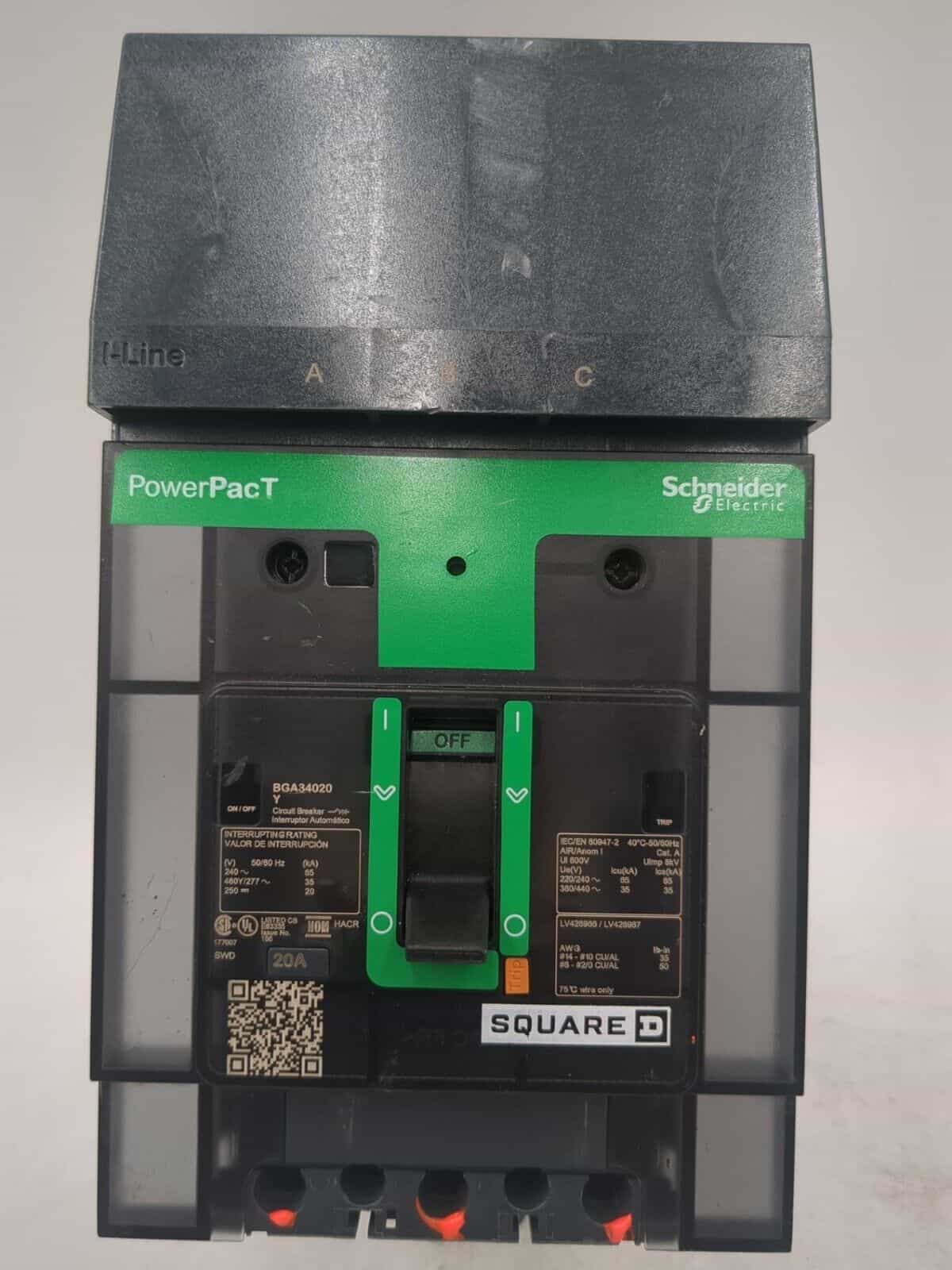 Square D BGA34020Y Circuit Breaker — image 1 of 8