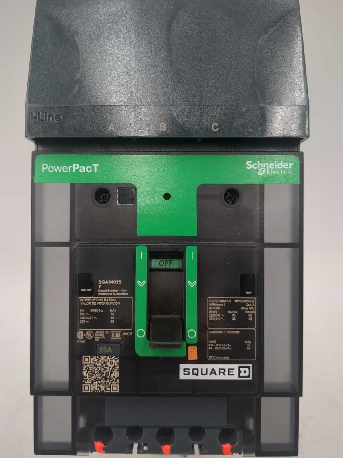 Square D BGA34025Y Circuit Breaker — image 1 of 8