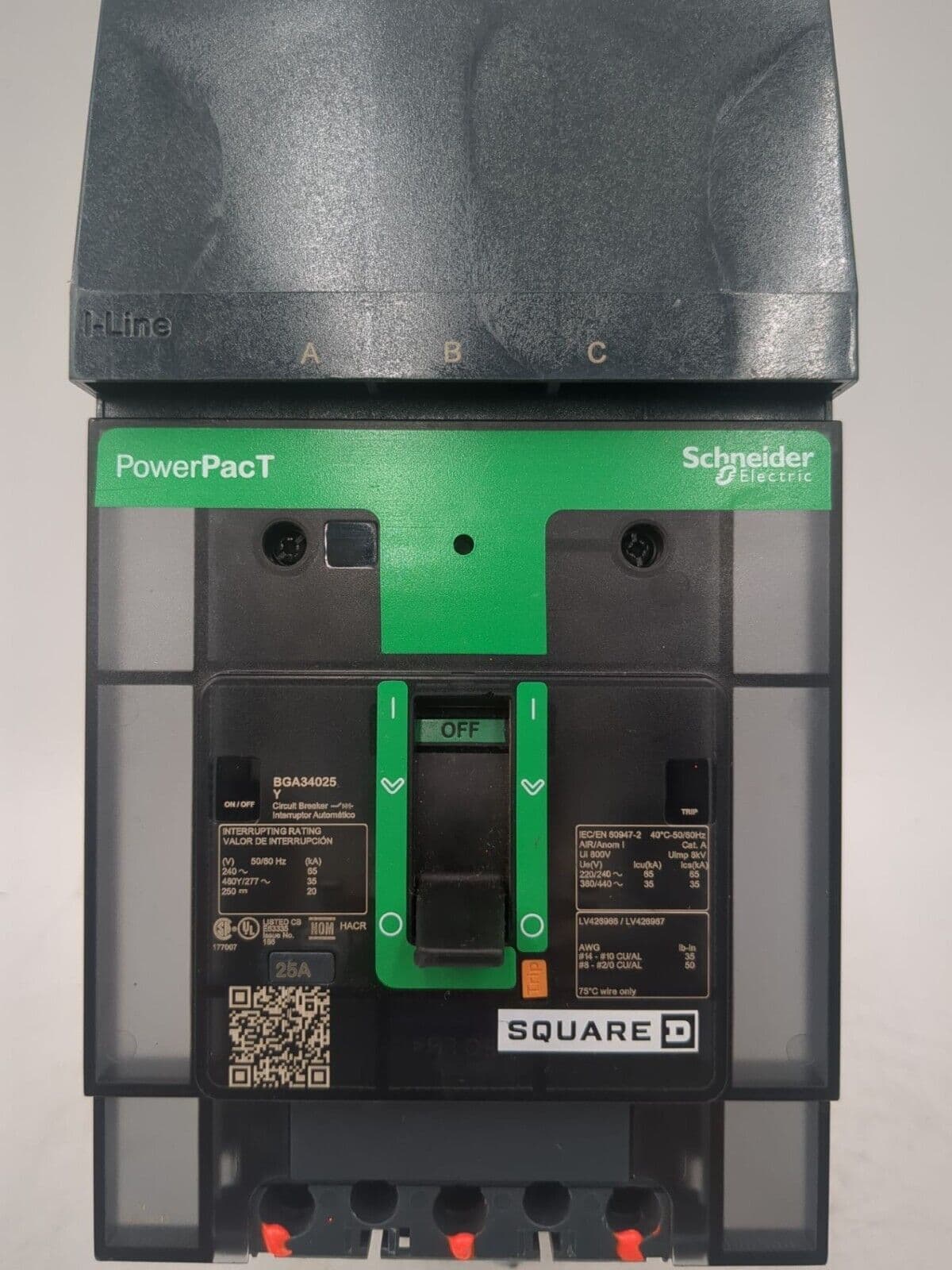 Square D BGA34025Y Circuit Breaker — image 1 of 8