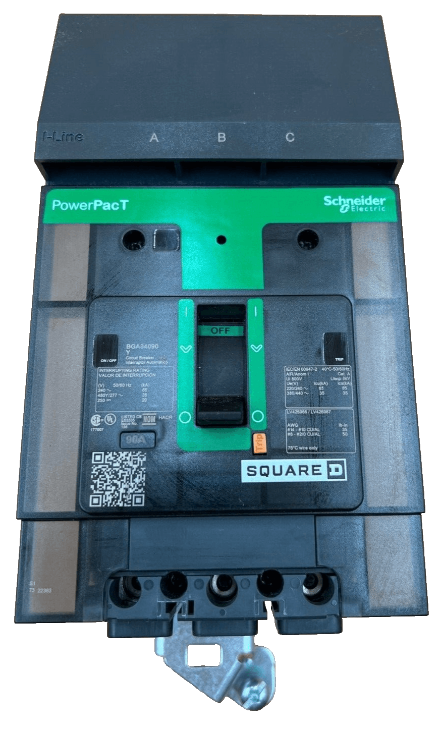 Square D BGA34090Y Circuit Breaker — image 1 of 9