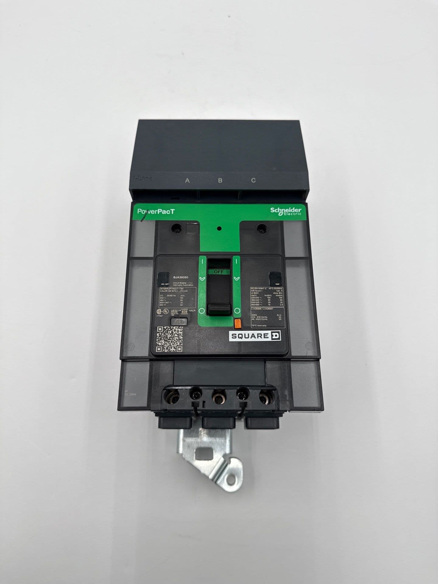 Square D BJA36060 I-Line Circuit Breaker 60A 3P 600V PowerPact 60 Amp 3 Pole