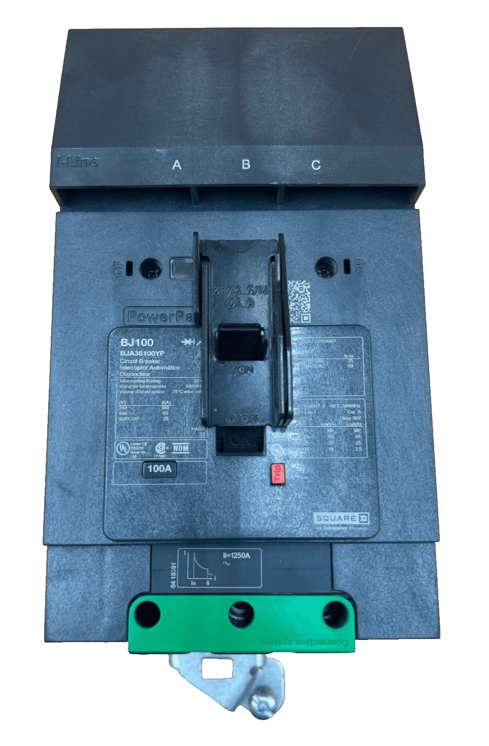 Square D BJA36100YP I-Line Circuit Breaker 100A 600Y/347V 3P BJ100 100 Amp – image 1