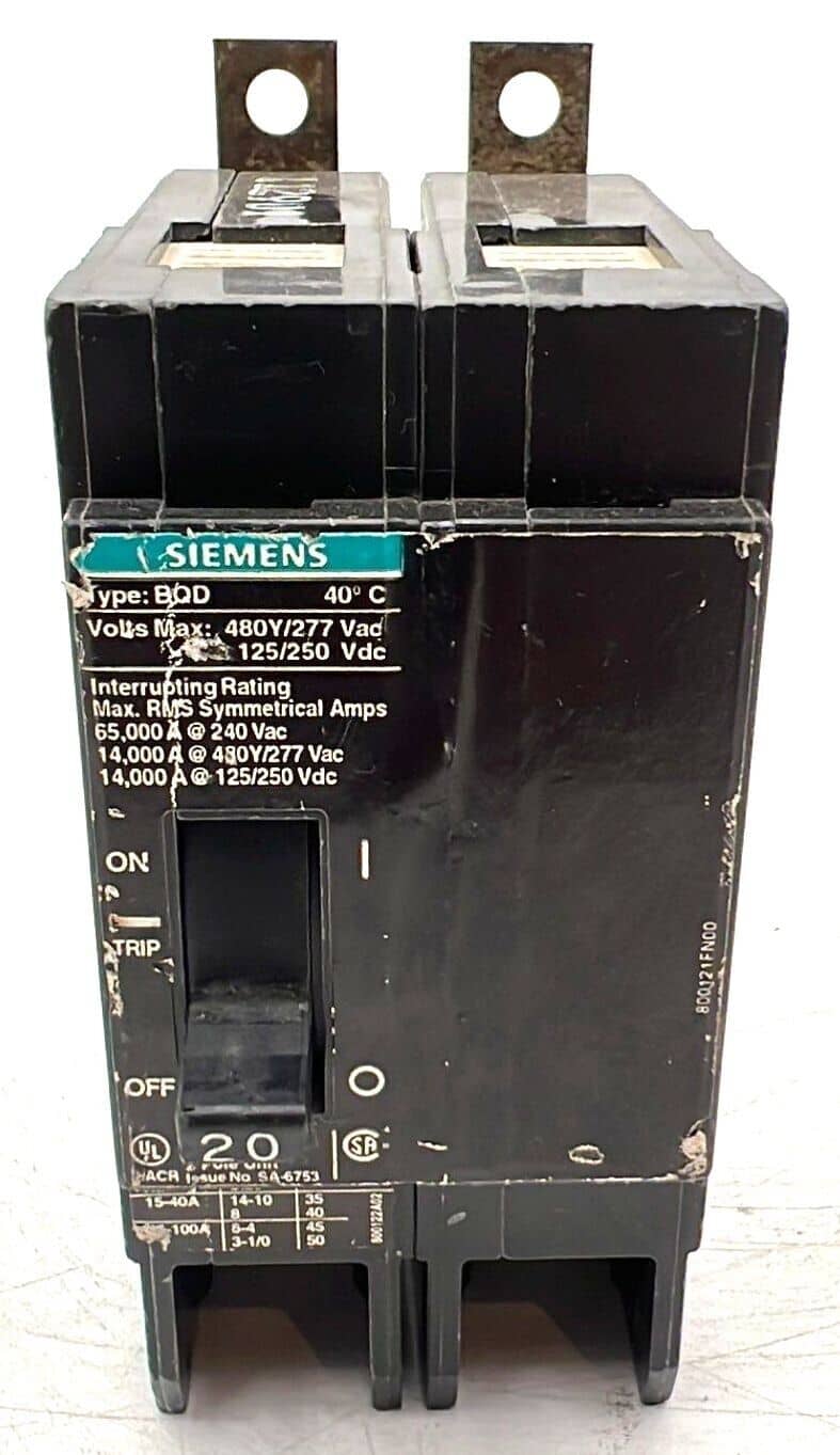 Siemens BQD220 Circuit Breaker — image 1 of 6
