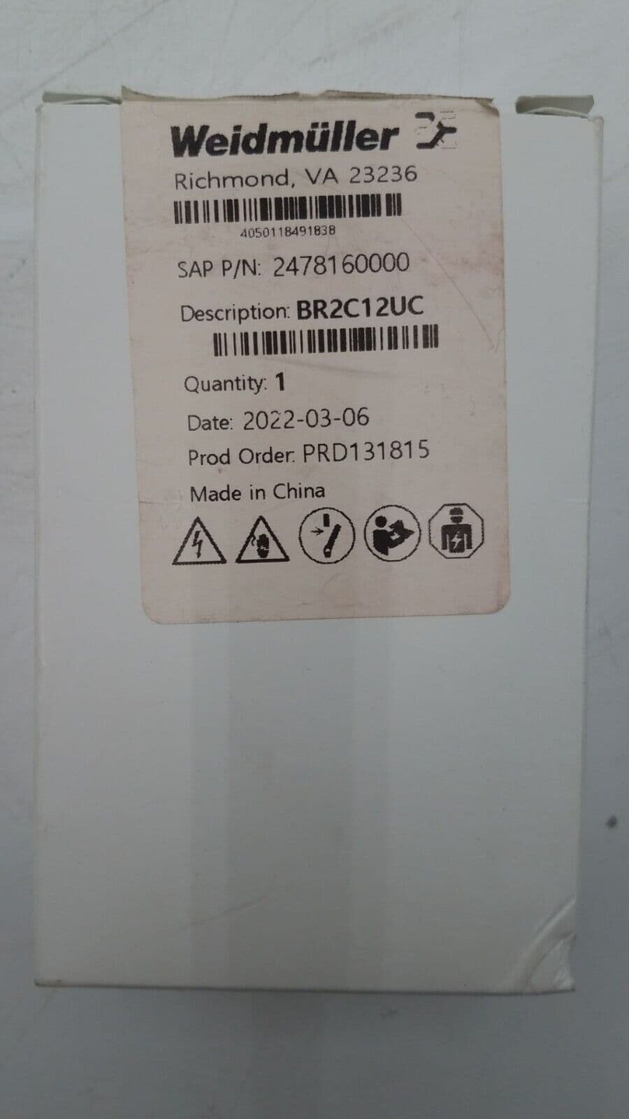 Weidmuller BR2C1.2UC Circuit Breaker — image 1 of 3