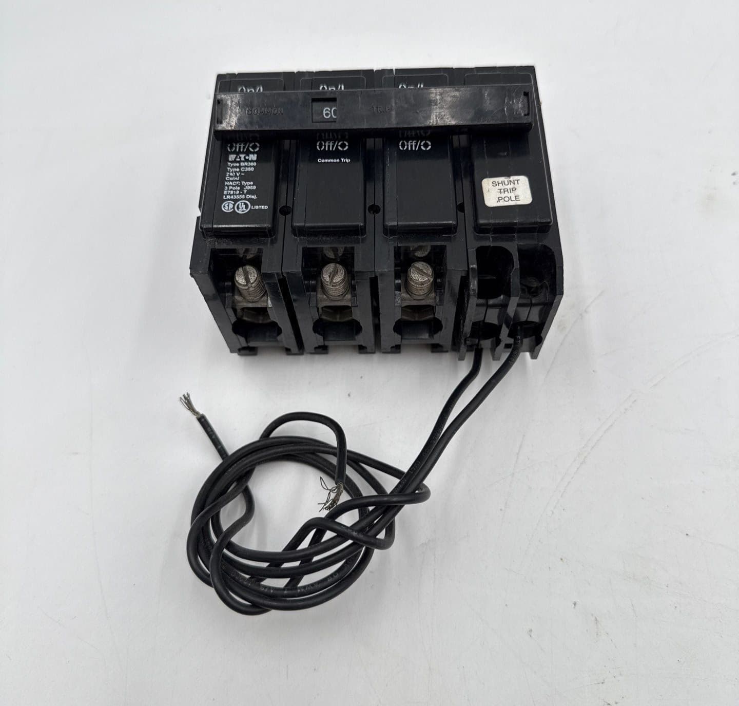 Eaton BR360ST Circuit Breaker 60A 3P 240V C360 Shunt Trip 60 Amp 3 Pole – image 1