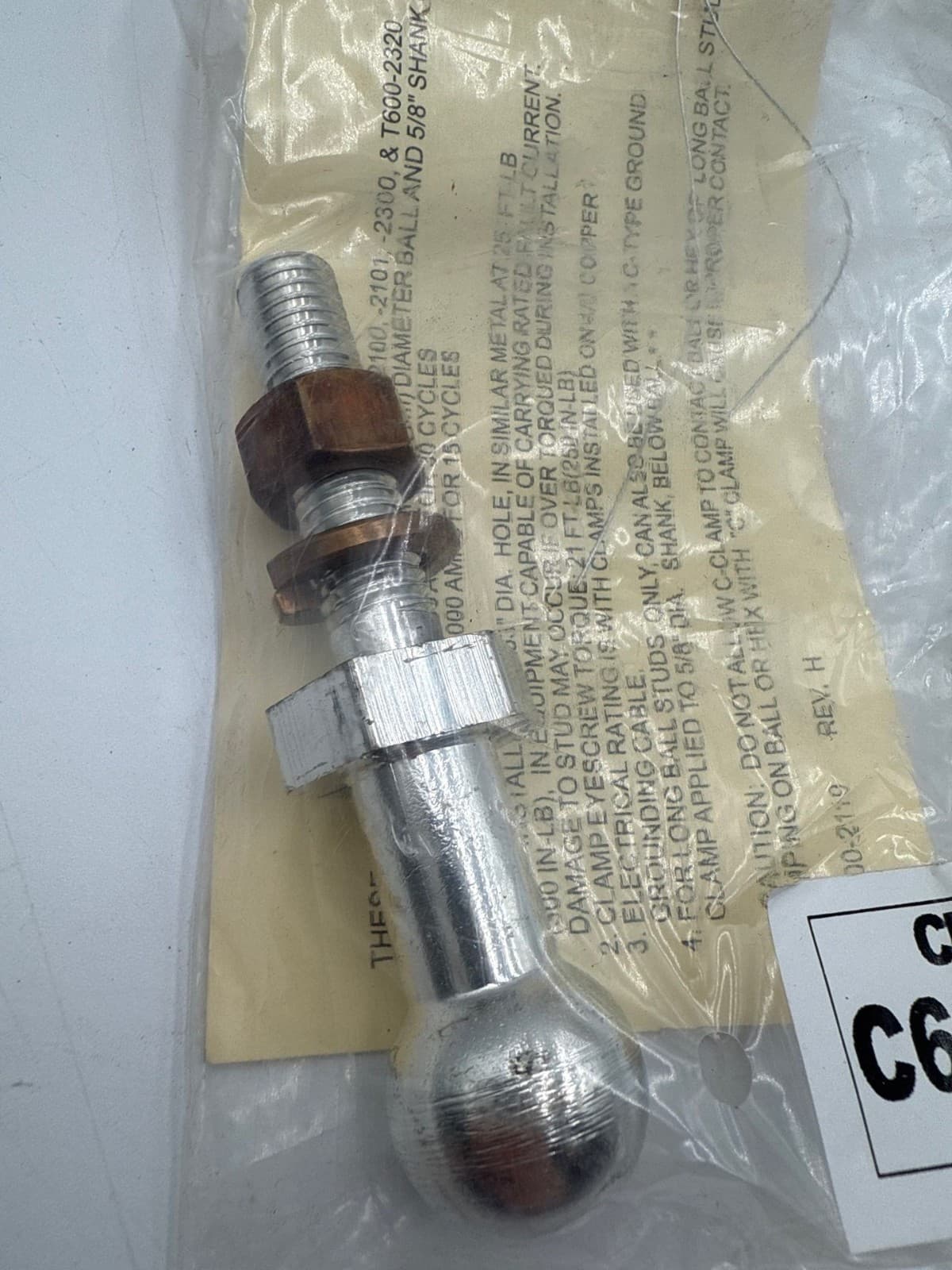 Chance C600-2102 Utility Short Ground Ball Stud 1" Ball x 4.25" OAL *. 9147 – image 1