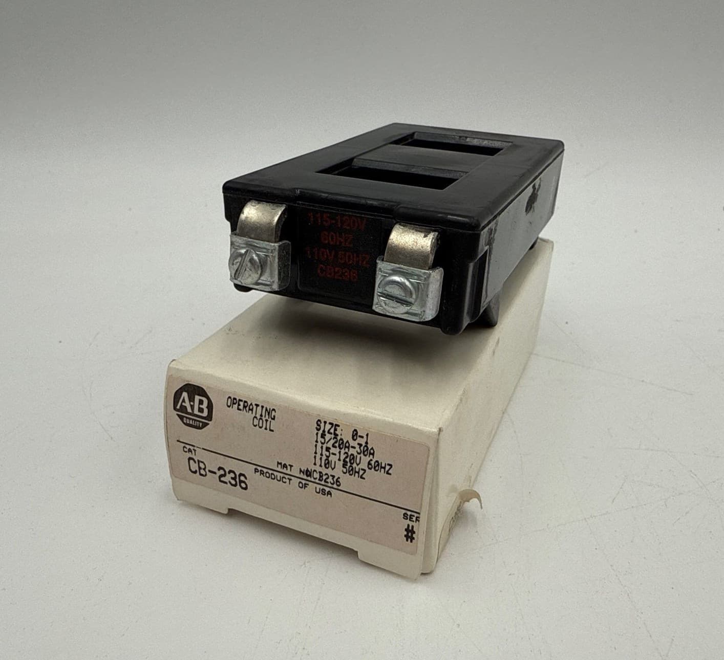 Allen Bradley CB-236 Operating Coil Size 0-1 115-120V-60Hz 110V-50Hz – image 1