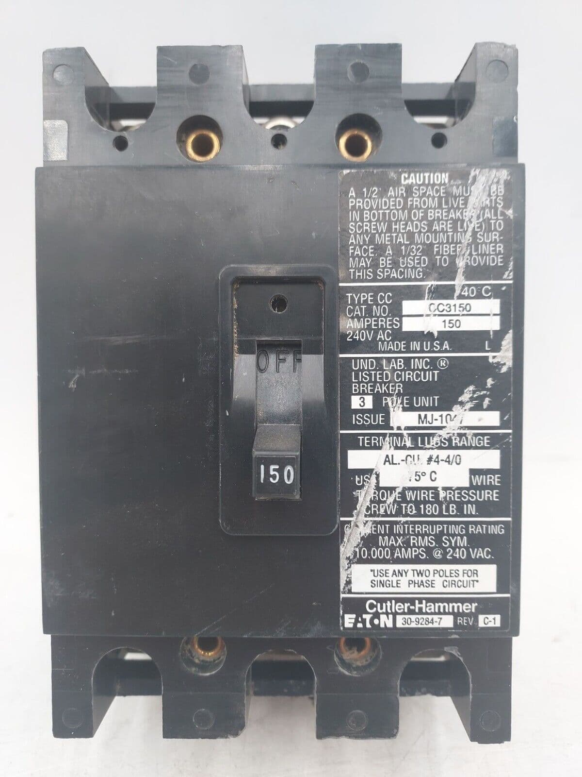 Eaton CC3150 Circuit Breaker — image 1 of 6