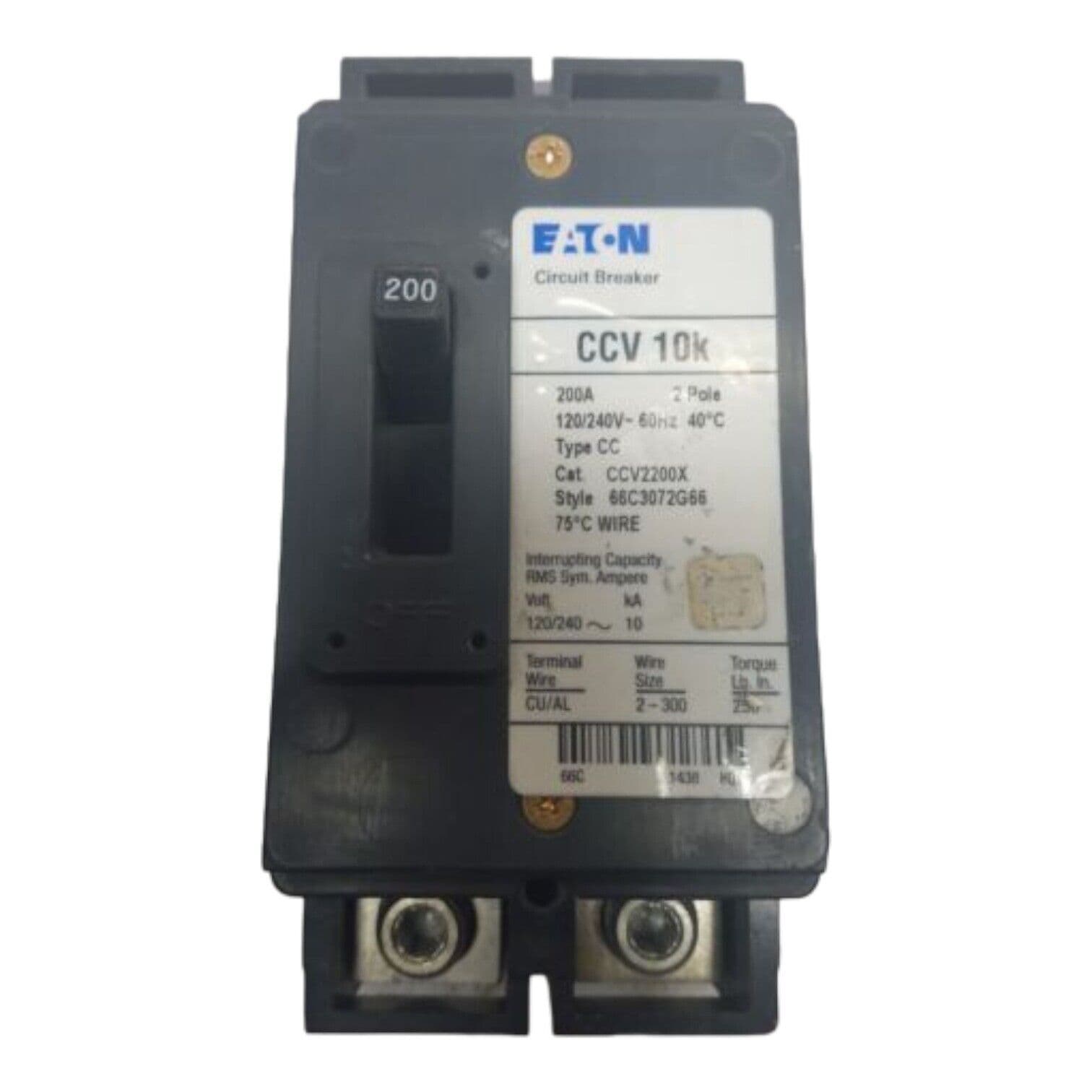 Eaton CCV2200X Circuit Breaker 200A 2P 240V CCV 10k 2 pole 200 Amp – image 1