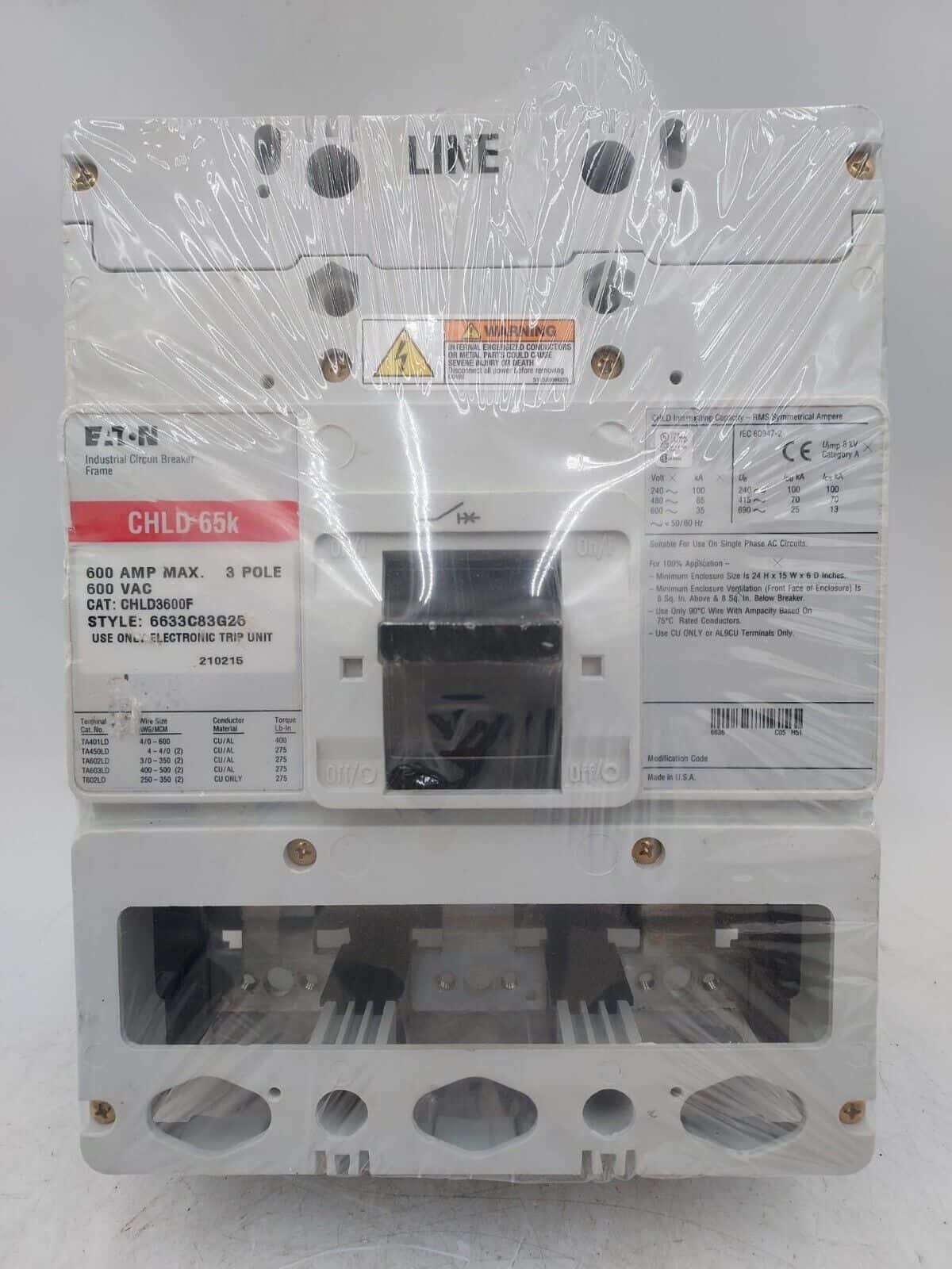 Eaton CHLD3600F Circuit Breaker — image 1 of 6