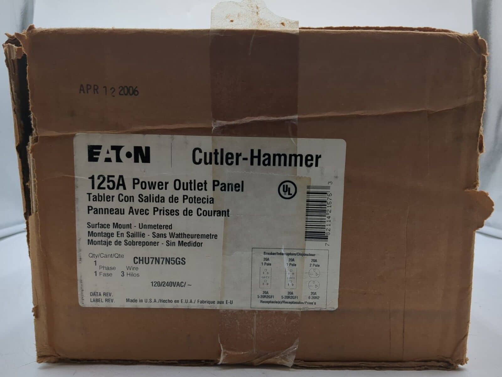 Eaton CHU7N7N5GS Panel — image 1 of 12