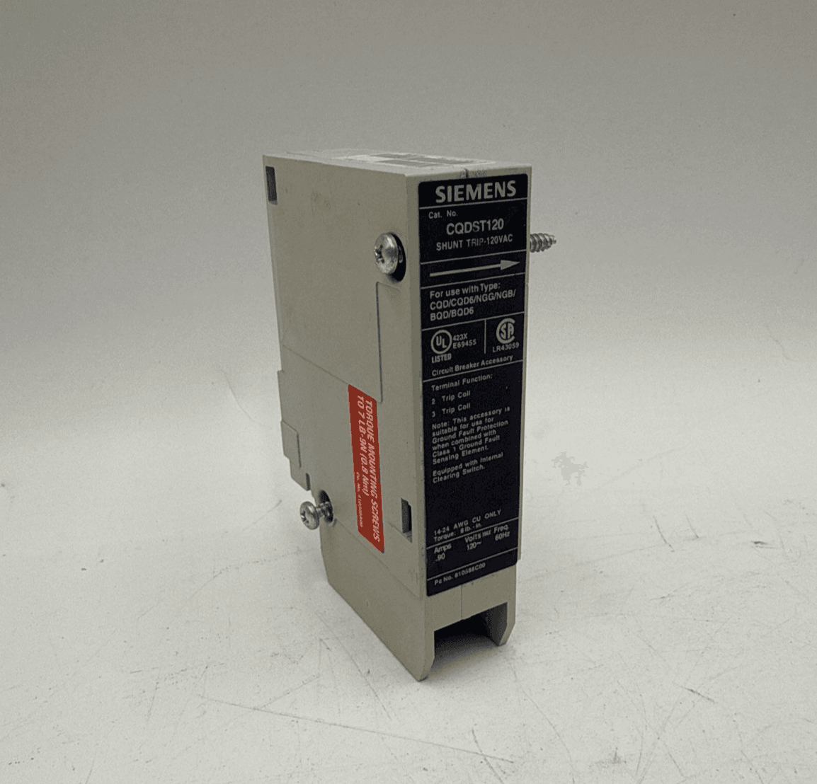 Siemens CQDST120 Circuit Breaker Accessory — image 1 of 7