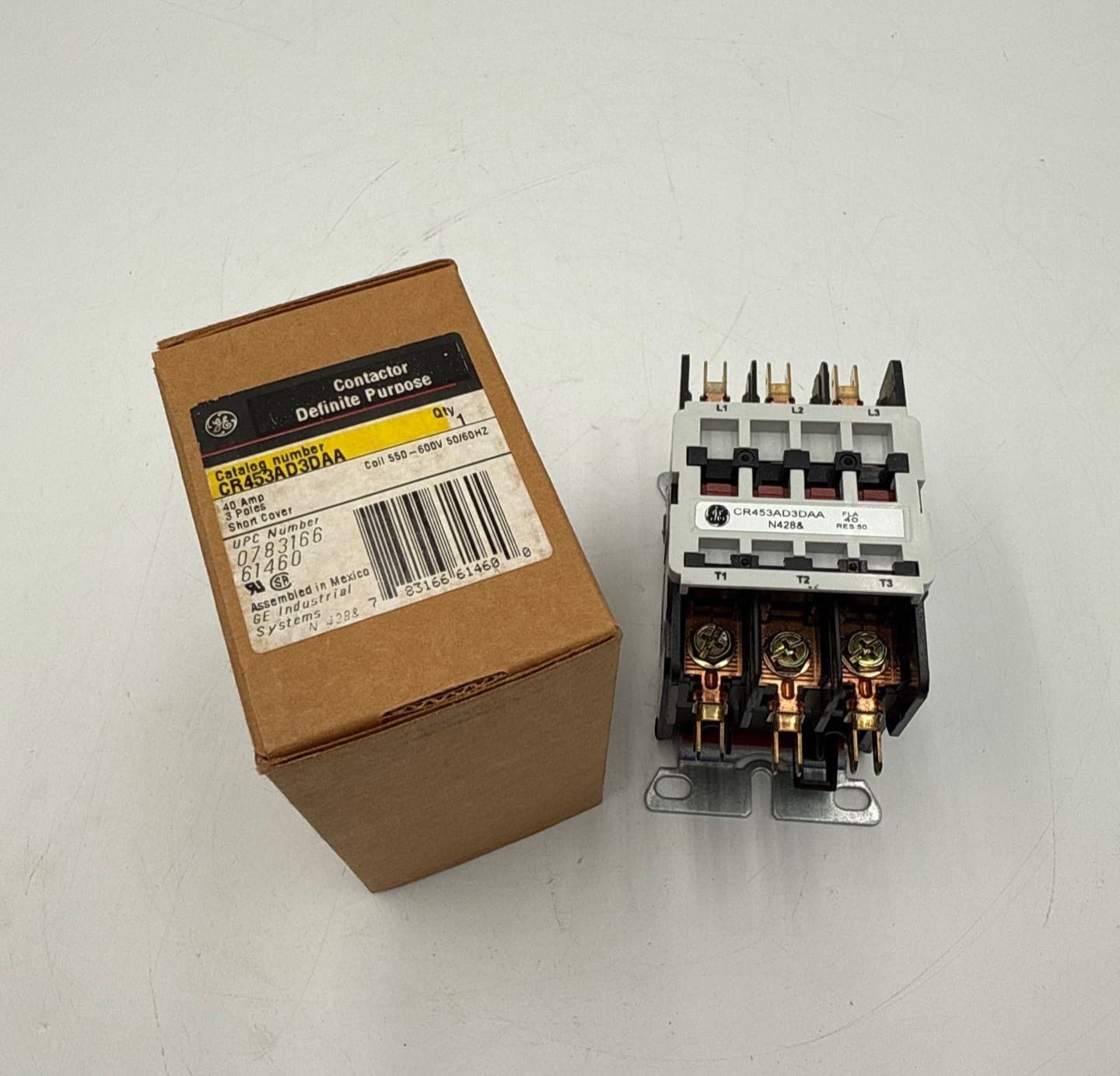 GE CR453AD3DAA Definite Purpose Contactor 40A 3P Coil 550-600V – image 1