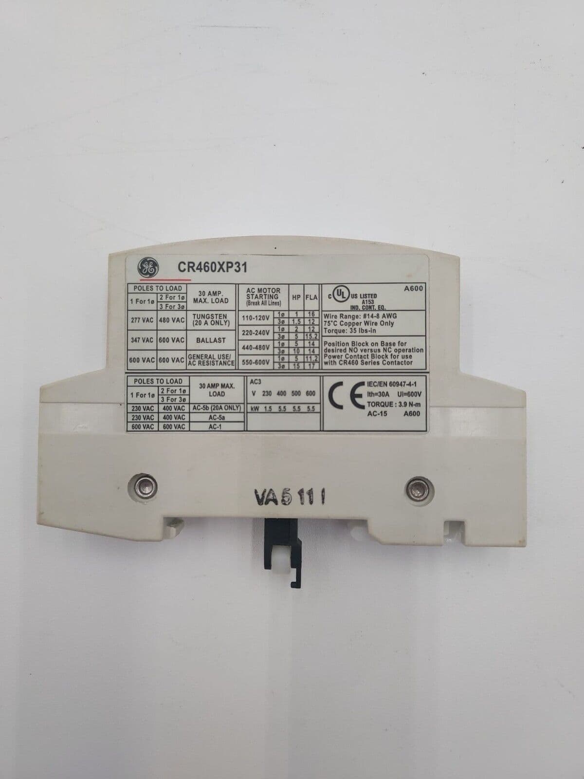 GE CR460XP31 Motor Control — image 1 of 3