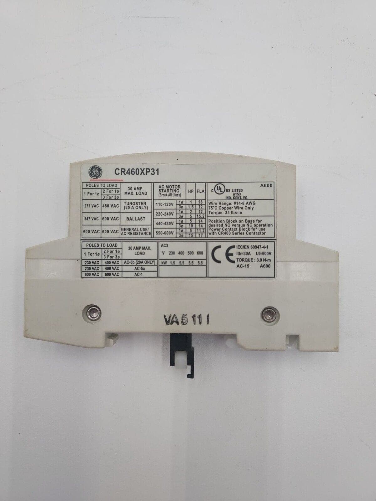 GE CR460XP31 Motor Control — image 1 of 3
