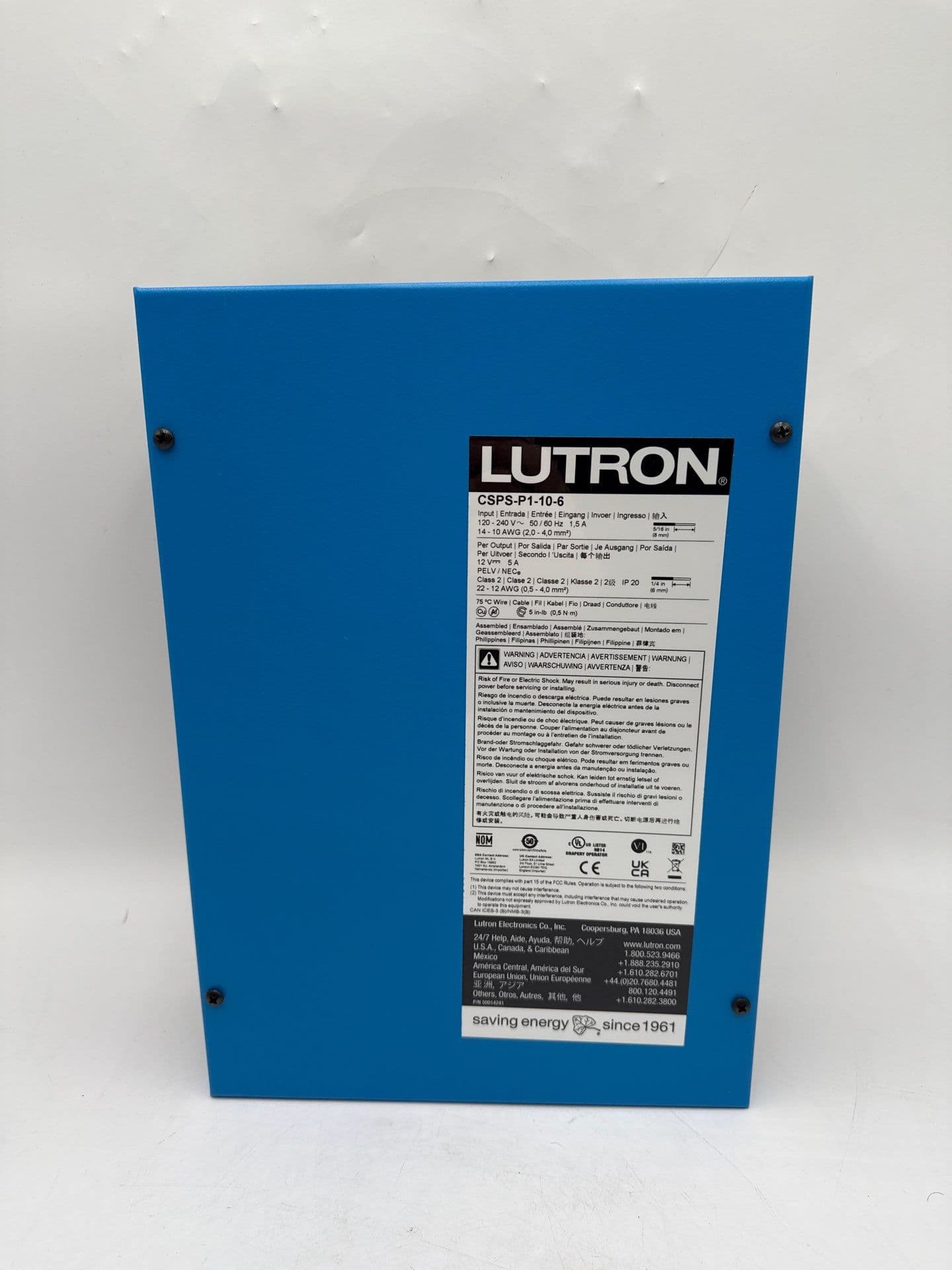 Lutron CSPS-P1-10-6 10-Output Power Panel Remote Control Shades 12VDC Out – image 1