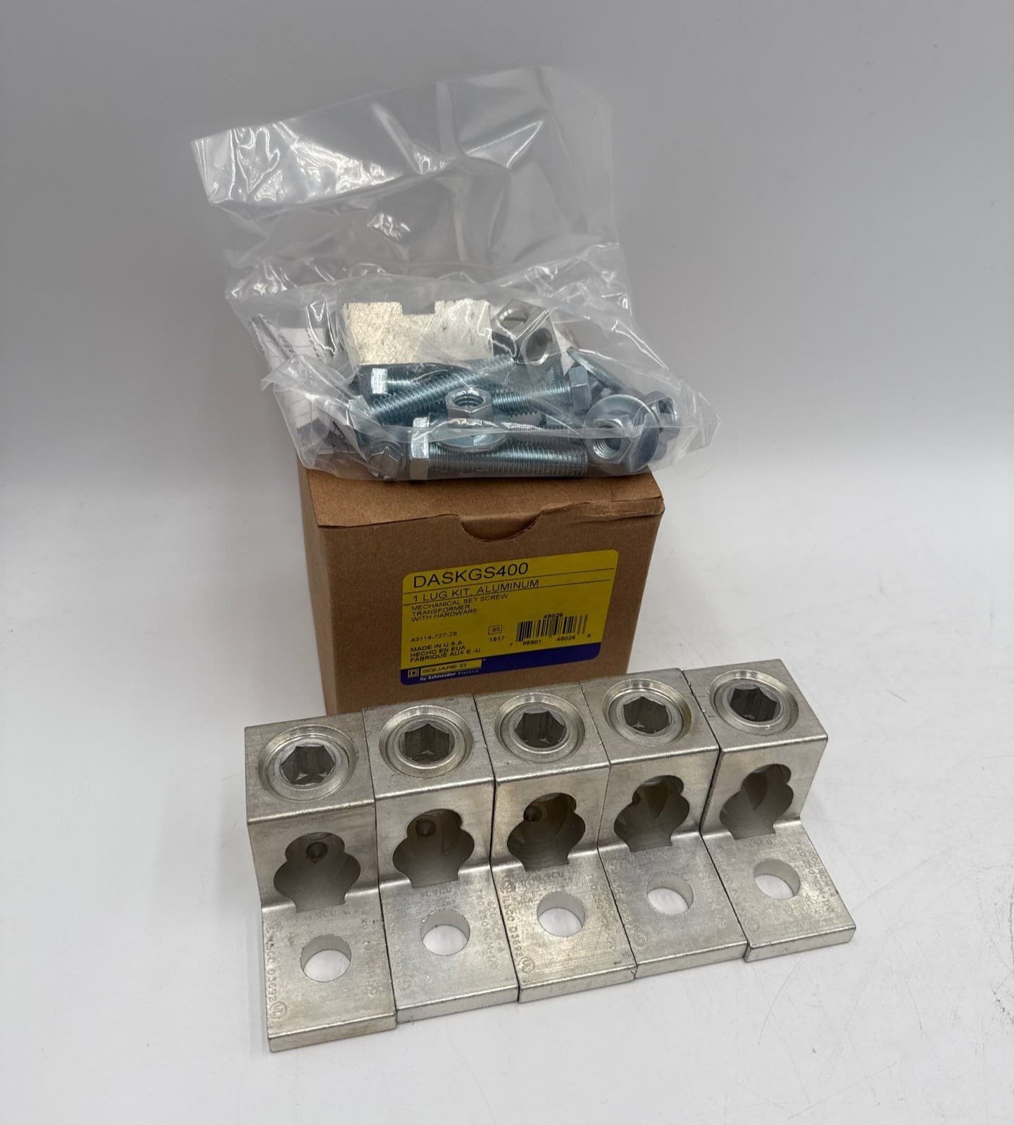 Square D DASKGS400 Terminal Lug Kit Mechanical Set Screw Aluminum – image 1