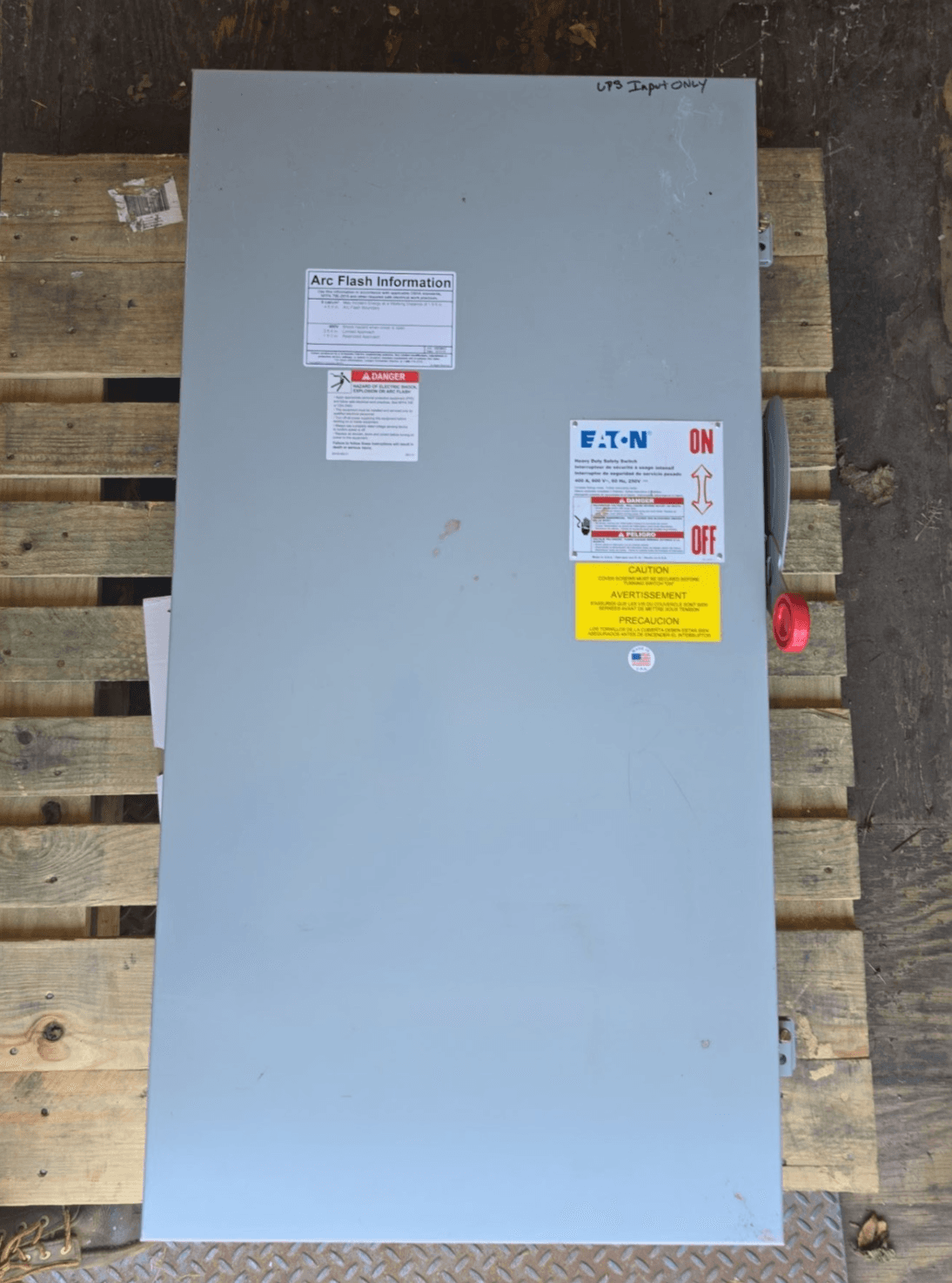 Eaton DH365NGK Safety Disconnect Switch 400A 3P 600V NEMA 1 Indoor 400 Amp – image 1