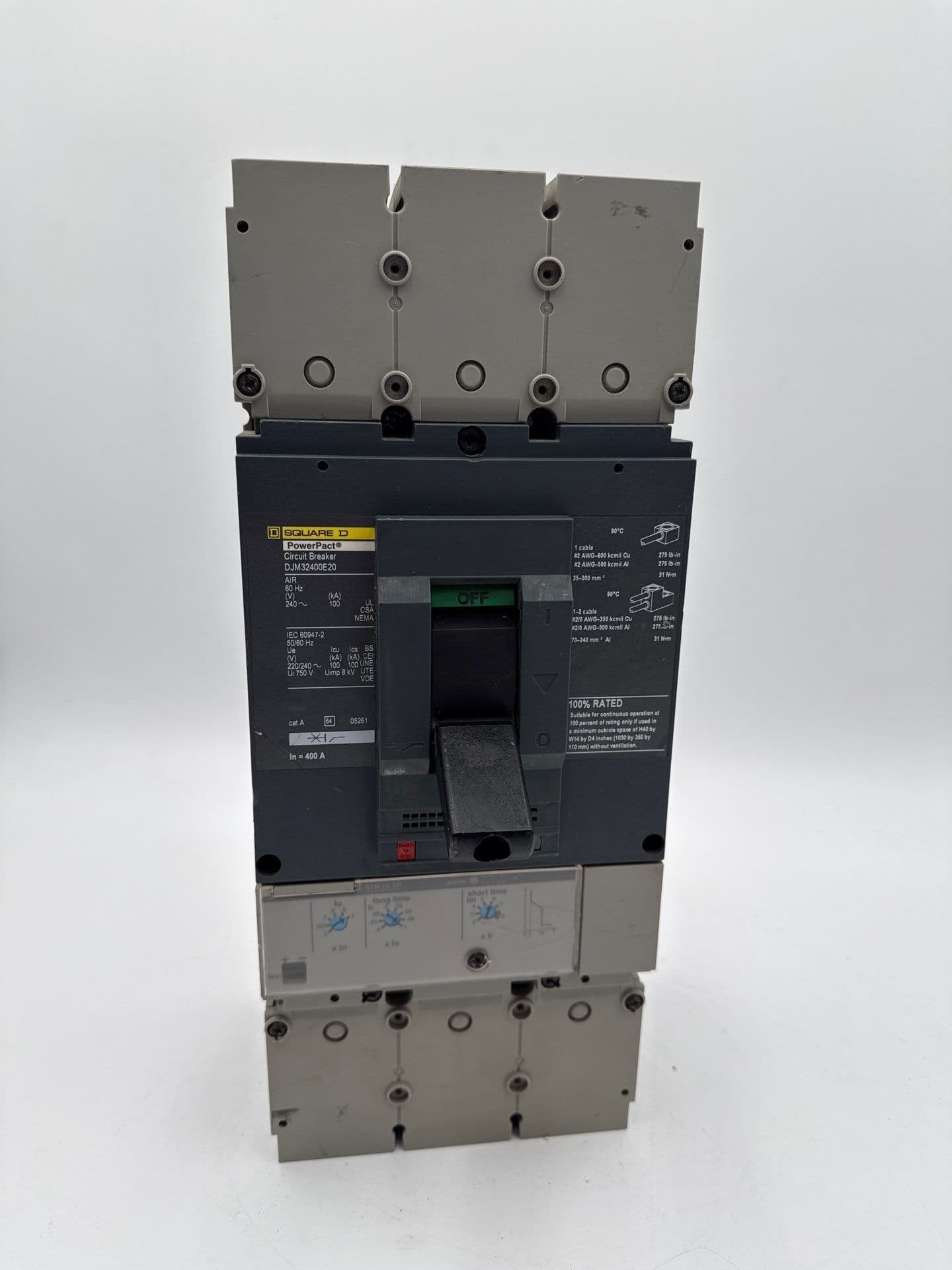 Square D DJM32400E20 Circuit Breaker 400A 3P 240V PowerPact 400 Amp 3 Pole – image 1