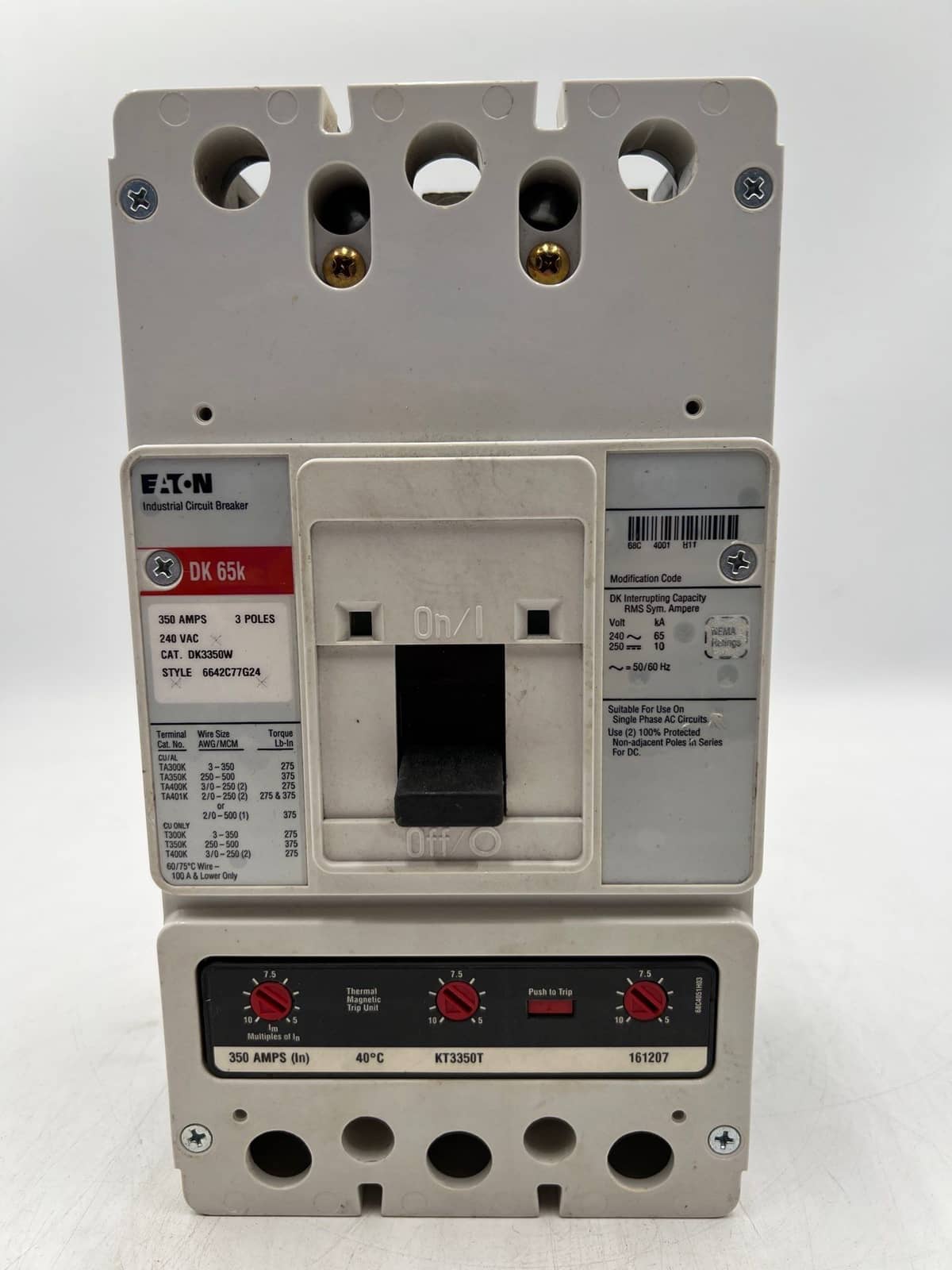 Eaton DK3350W Circuit Breaker — image 1 of 7