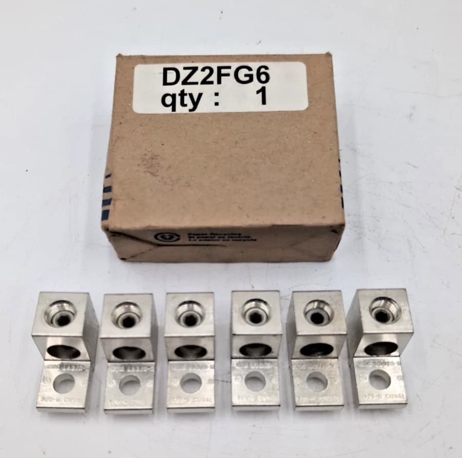 Square D DZ2FG6 Lug Kit for LC1F150 and LC1F185 IEC Contactor 6PC Lugs NEW – image 1