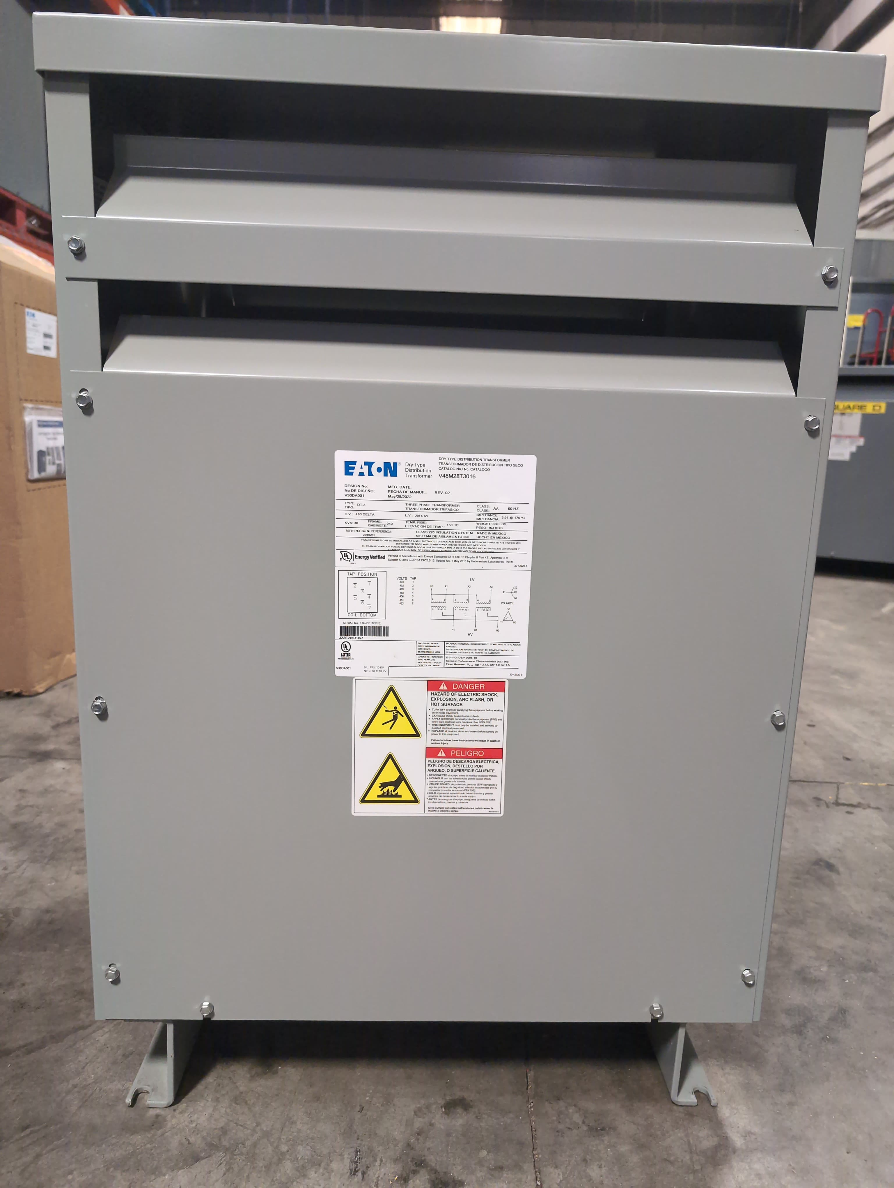 Eaton V48M28T3016 Dry Type Transformers — image 1 of 6