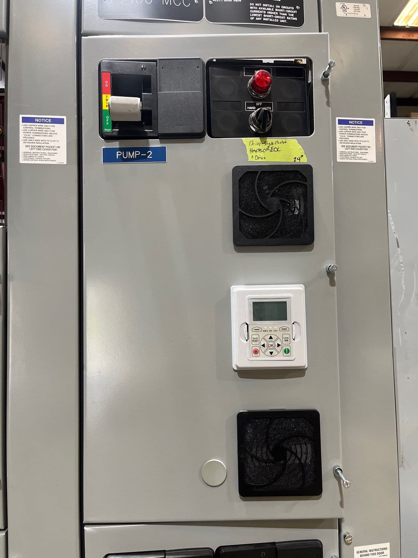 Eaton Freedom FlashGard 24" 15A Combo MCC Bucket VFD 5HP HMCPS015EOC Breaker – image 1