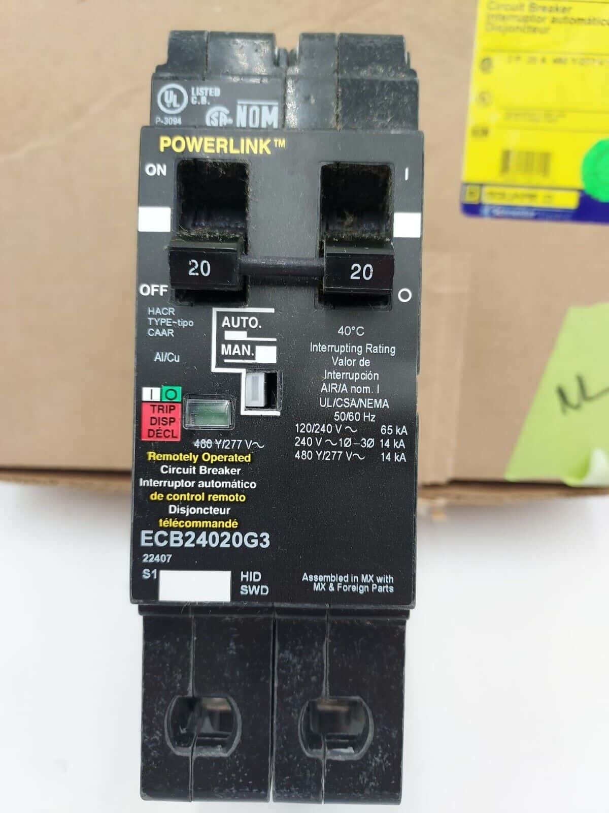 Square D ECB24020G3 Circuit Breaker — image 1 of 7