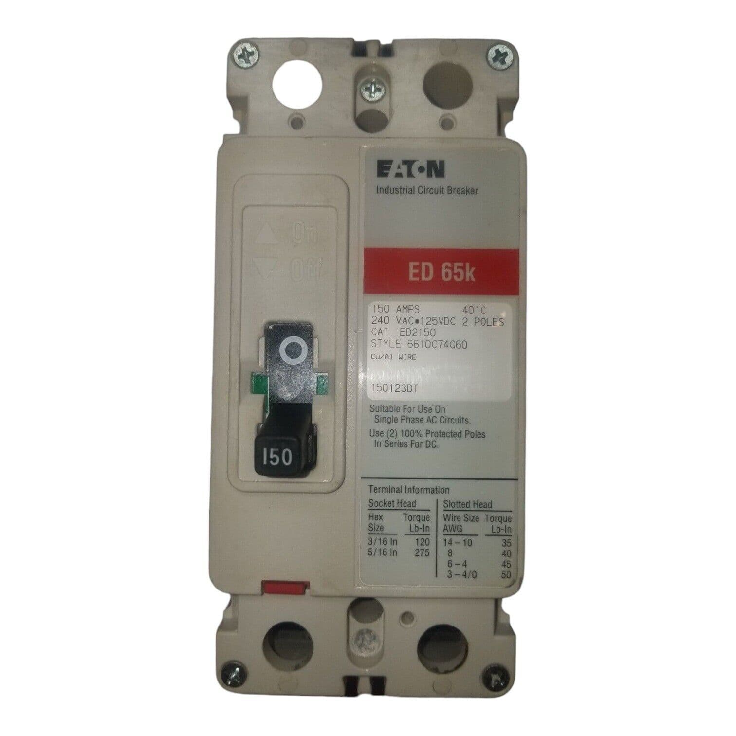 Eaton ED2150 Circuit Breaker — image 1 of 8