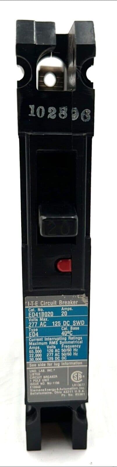 Siemens ED41B020 Circuit Breaker — image 1 of 6