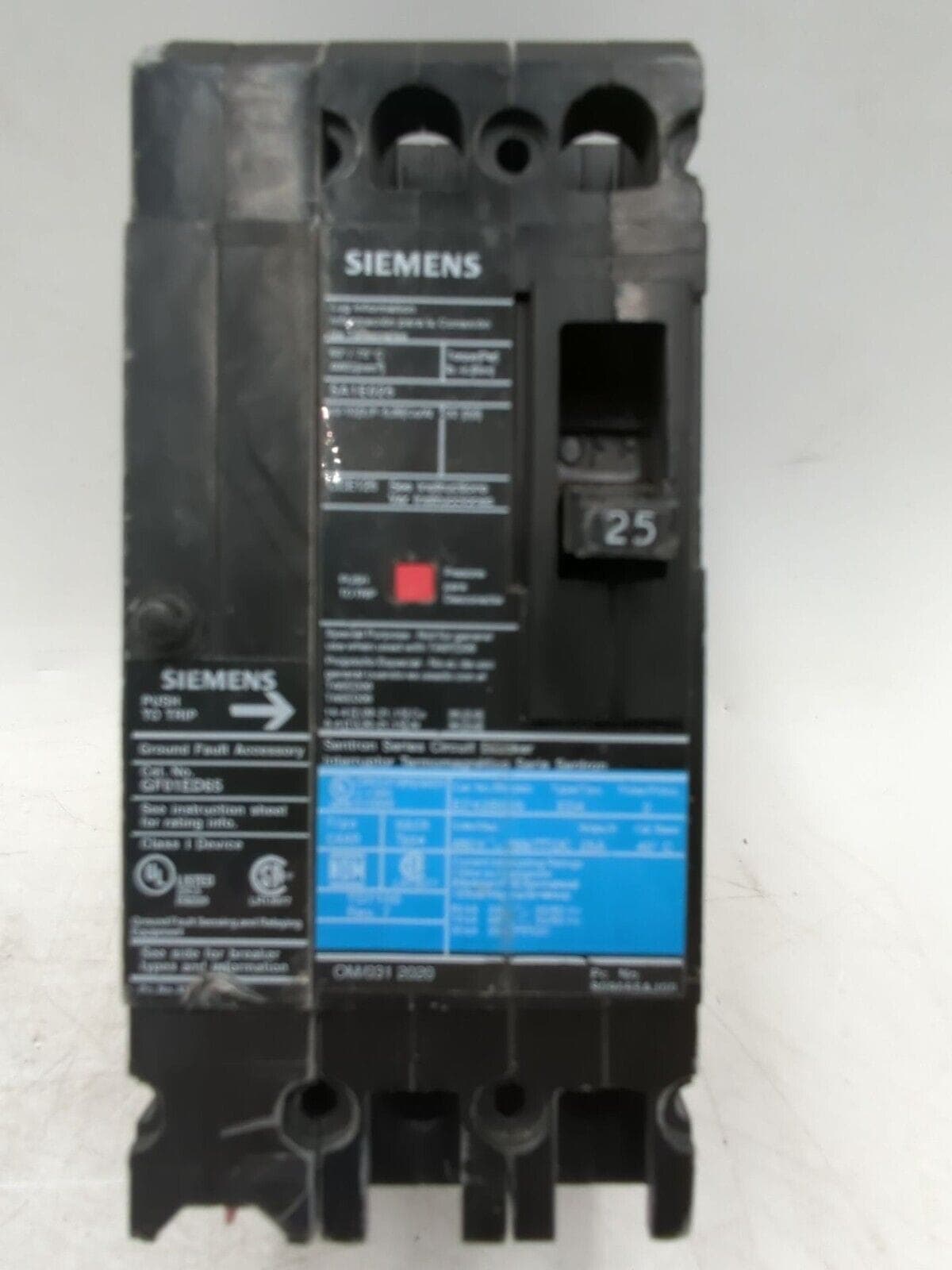 Siemens ED42B025 Circuit Breaker — image 1 of 6