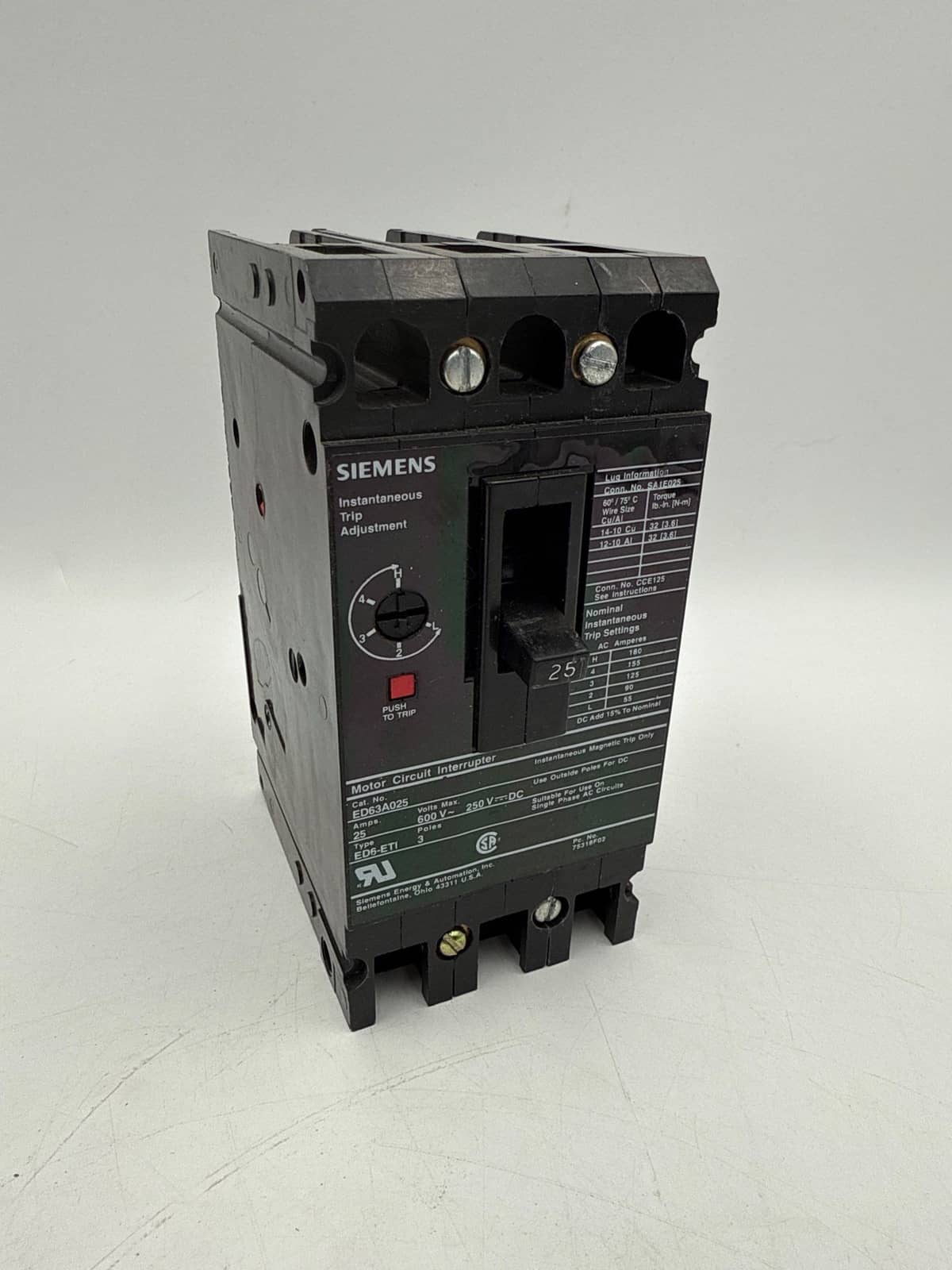 ITE ED63A025 Circuit Breaker — image 1 of 9