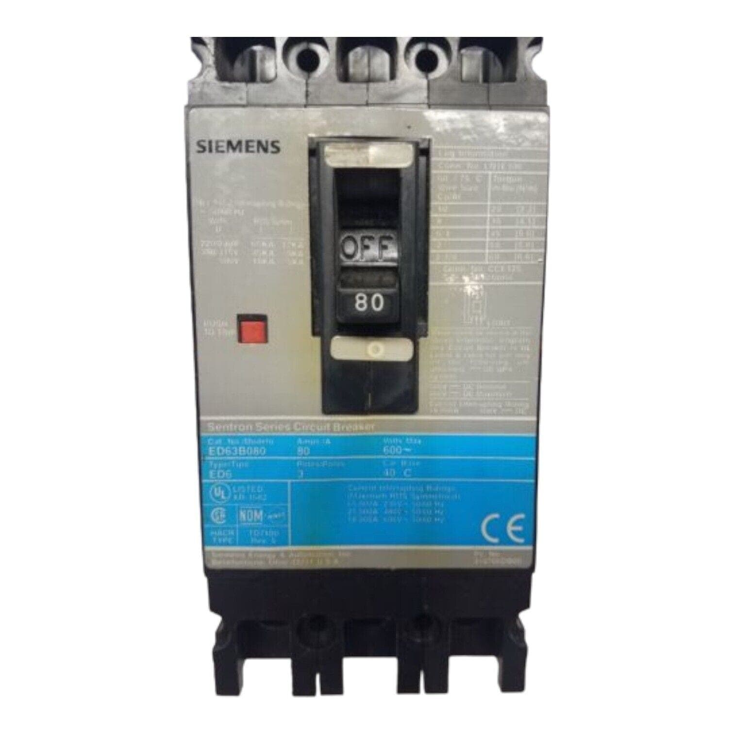 Siemens ED63B080 Circuit Breaker — image 1 of 7