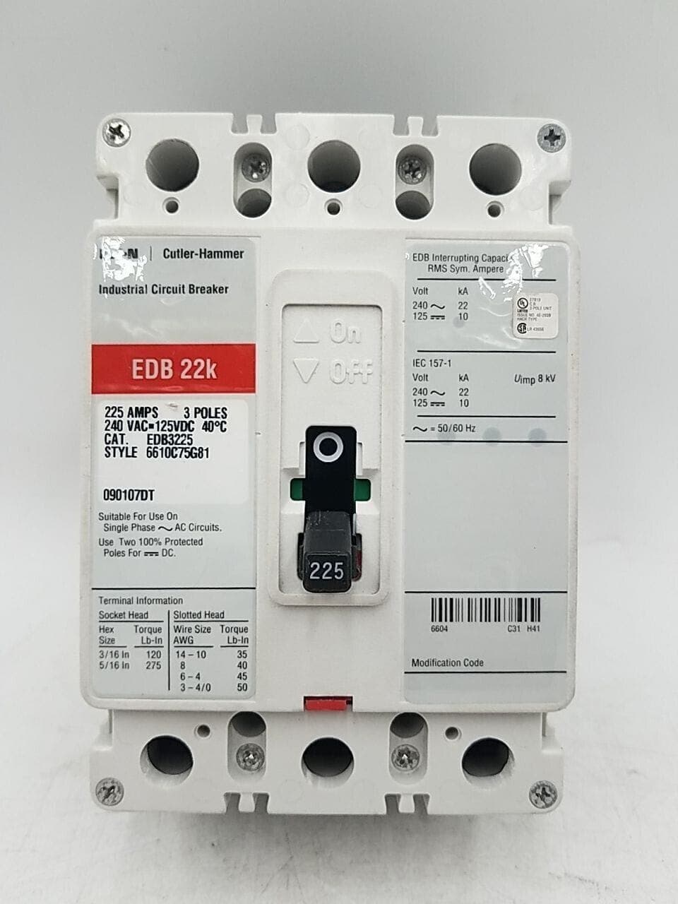Cutler-Hammer EDB3225 Circuit Breaker — image 1 of 7