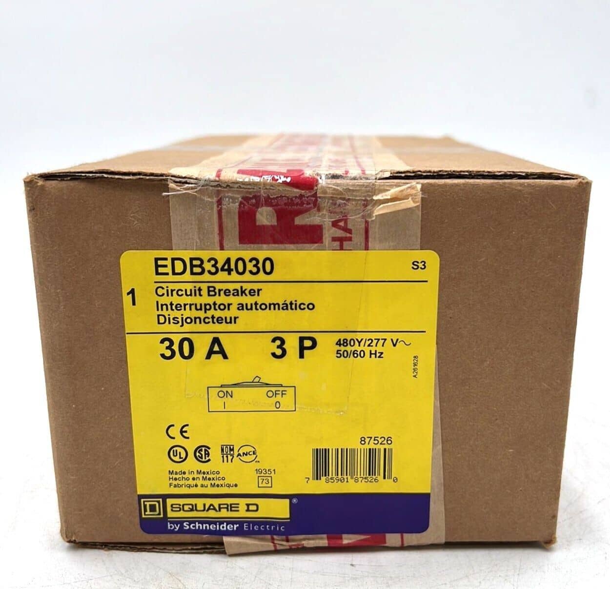 Square D EDB34030 Circuit Breaker — image 1 of 3
