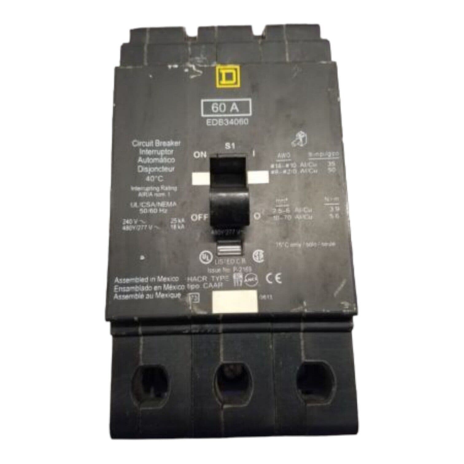 Square D EDB34060 Circuit Breaker — image 1 of 6