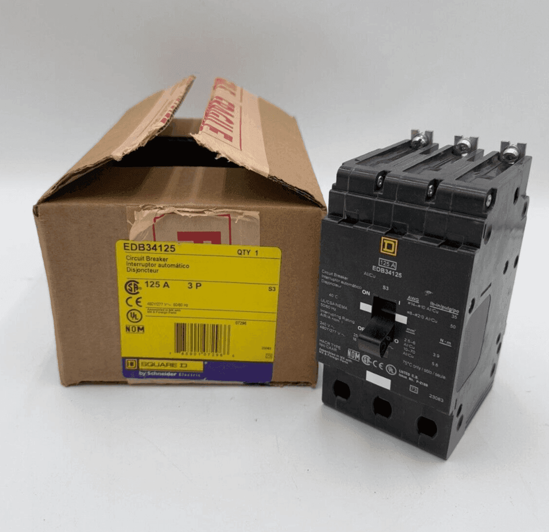 Square D EDB34125 Circuit Breaker — image 1 of 8