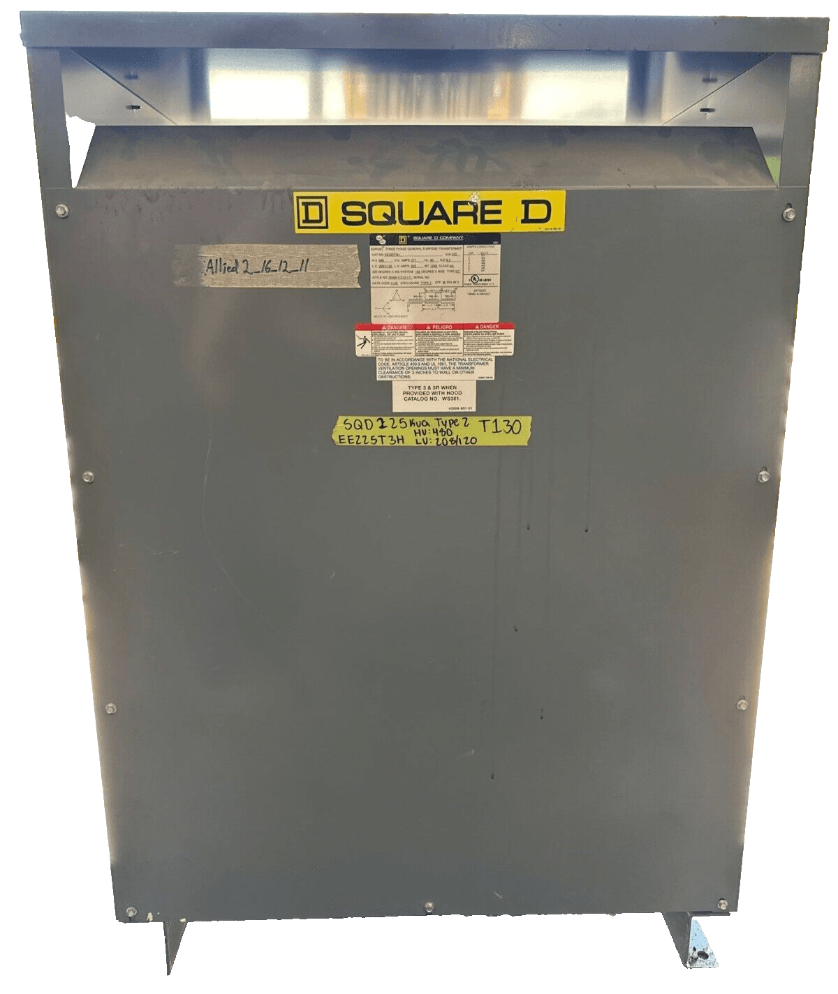 Square D EE225T3H Dry Type Transformers — image 1 of 6