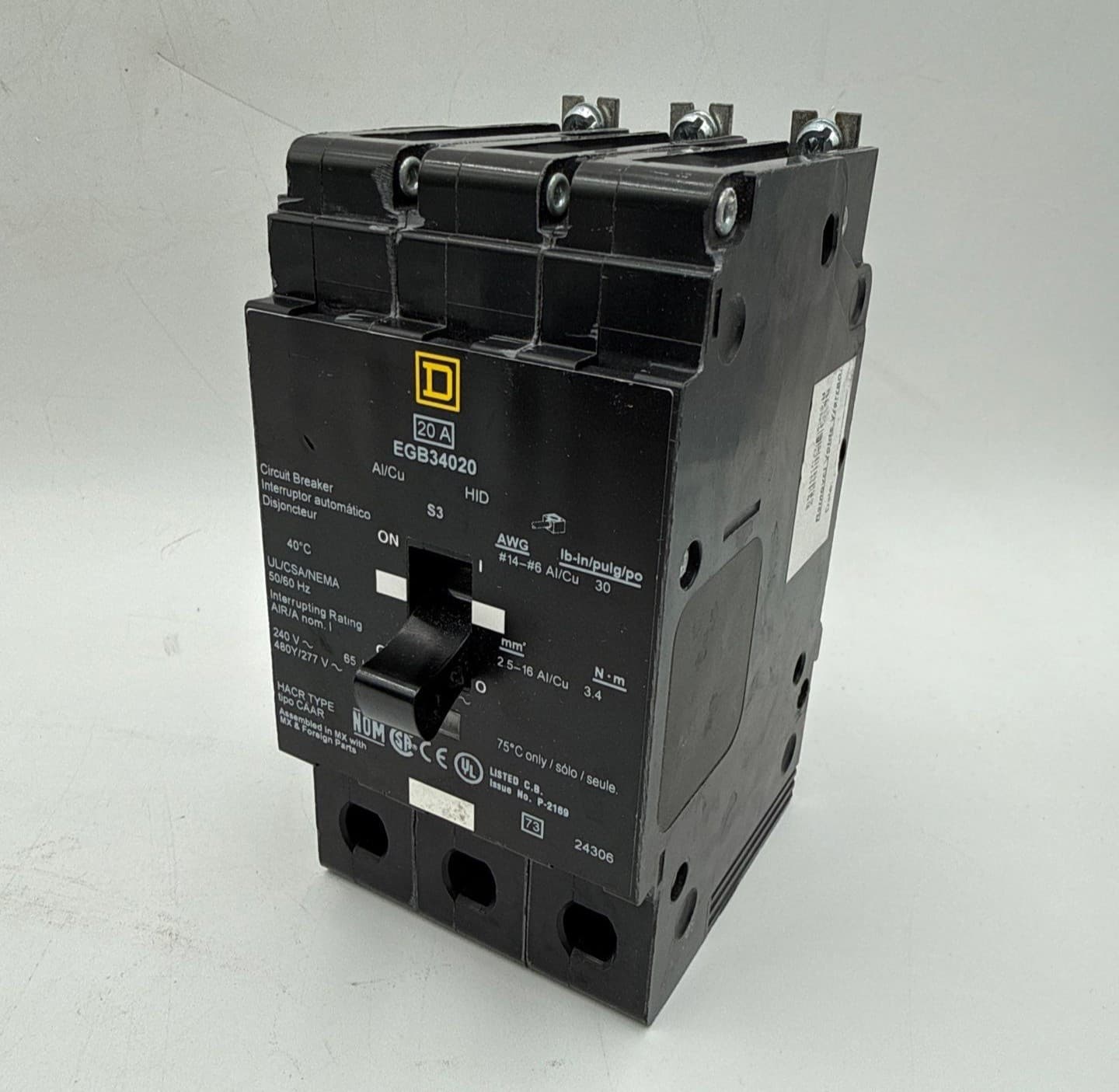 Square D EGB34020 Circuit Breaker — image 1 of 9