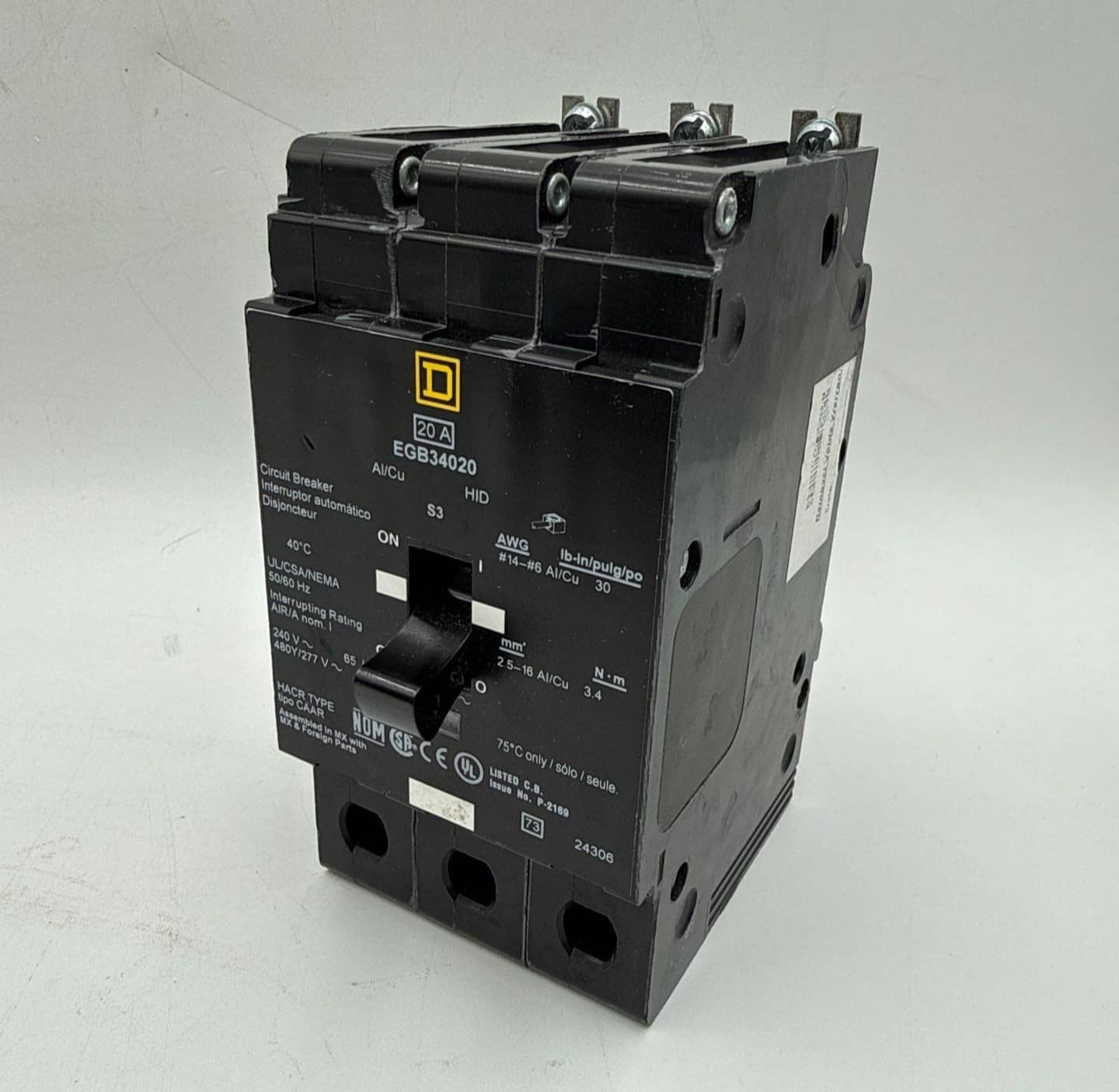 Square D EGB34020 Circuit Breaker — image 1 of 9
