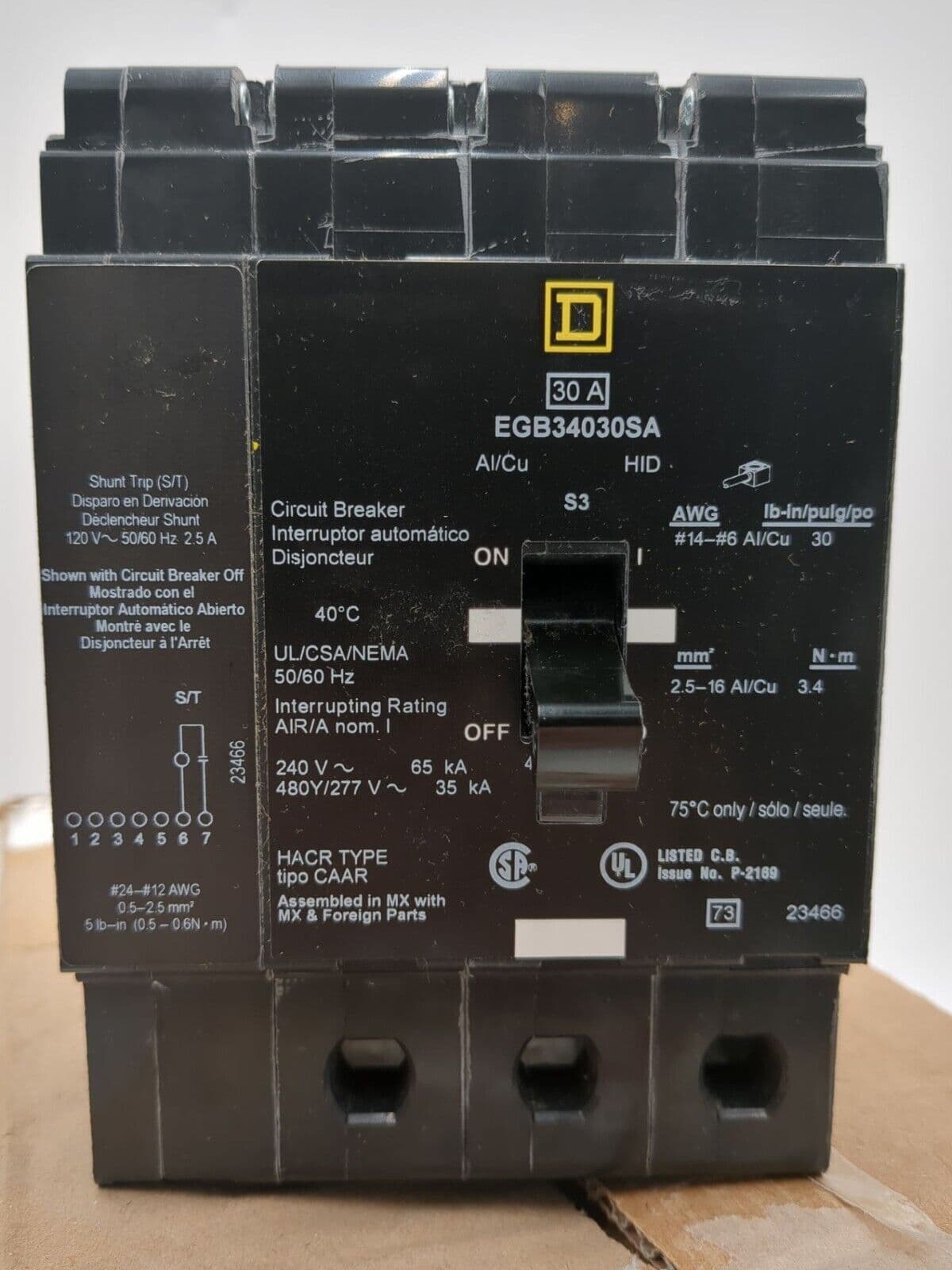 Square D EGB34030SA Circuit Breaker — image 1 of 8