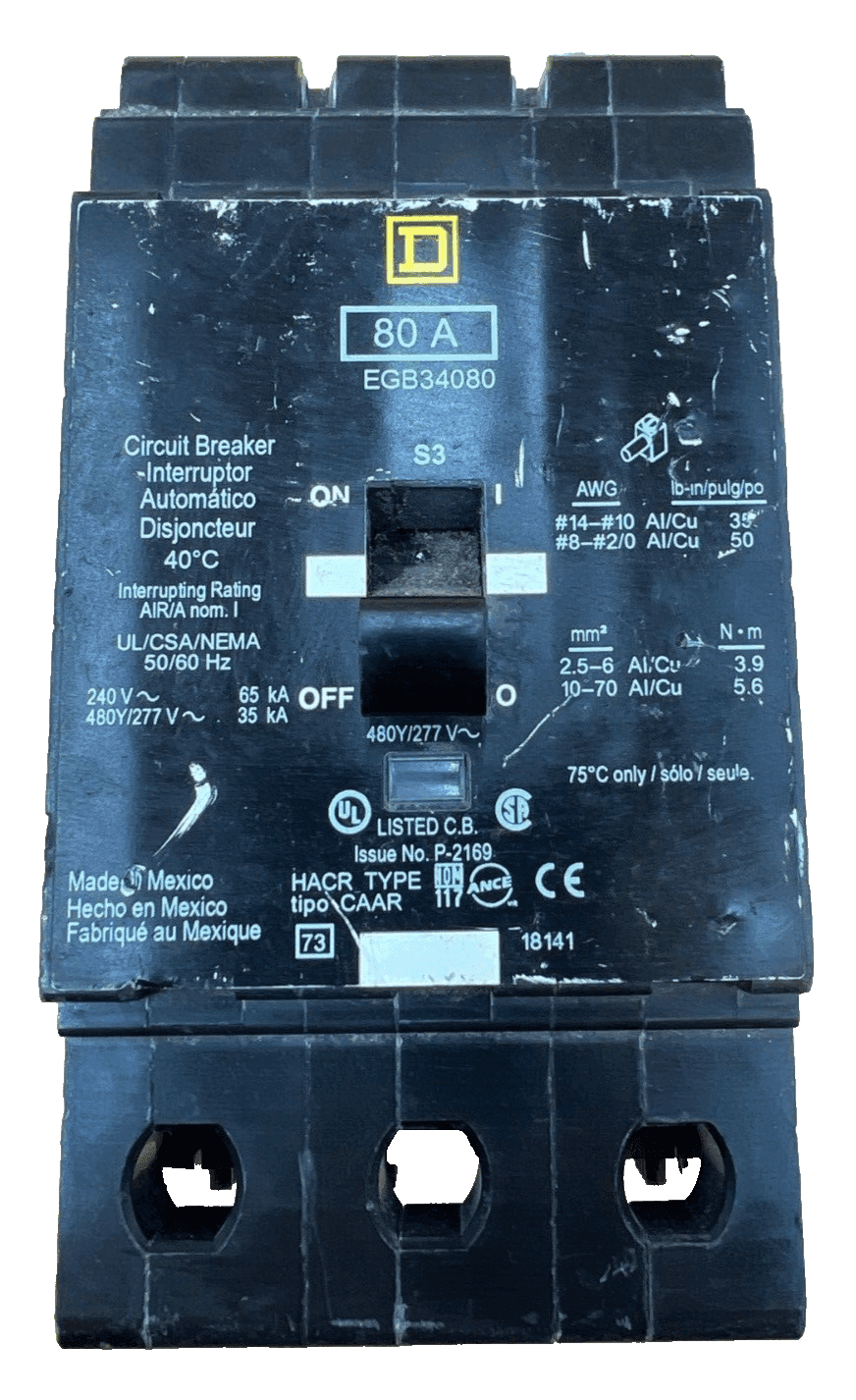 Square D EGB34080 Circuit Breaker — image 1 of 6