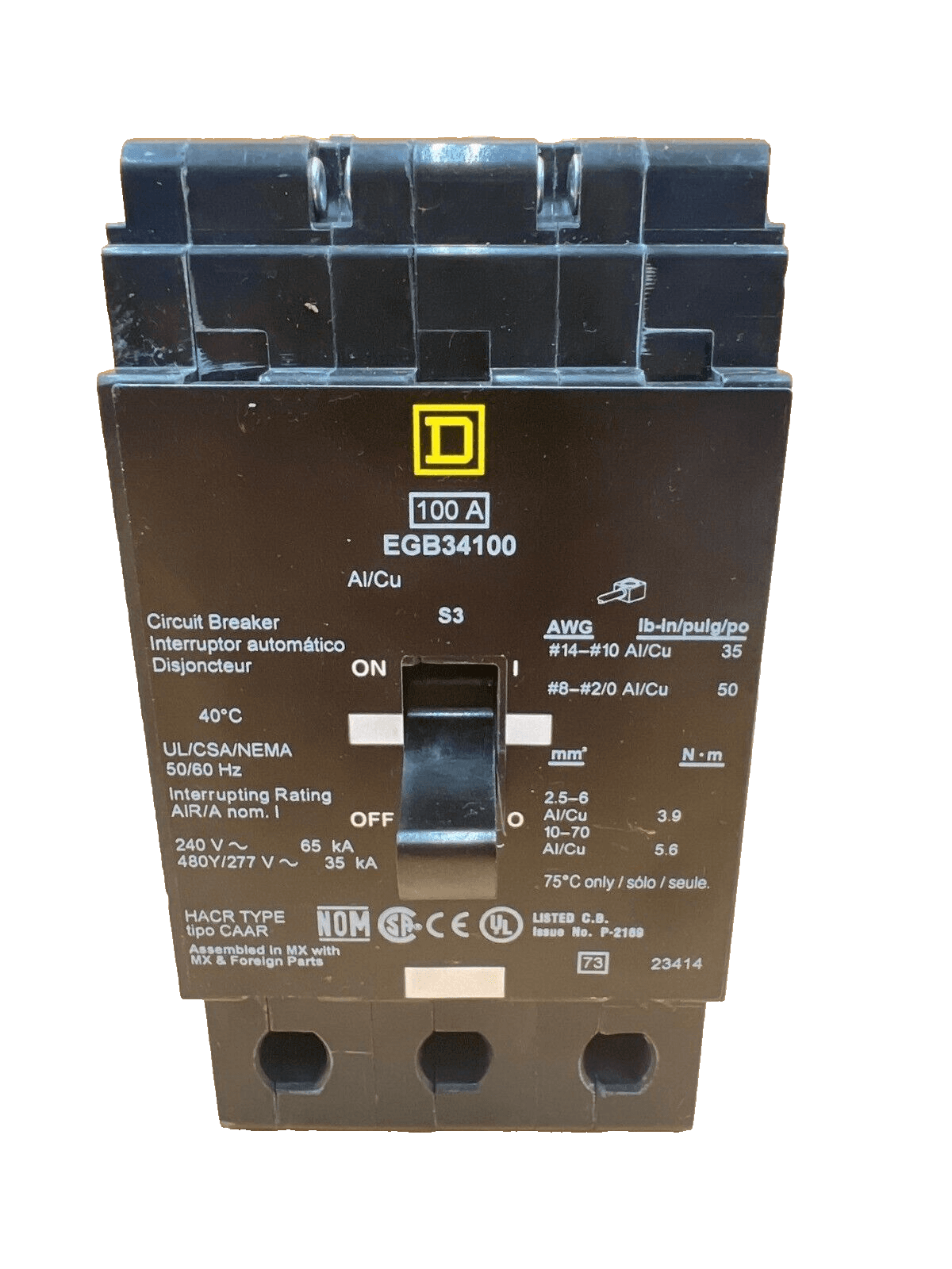Square D EGB34100 – image 1